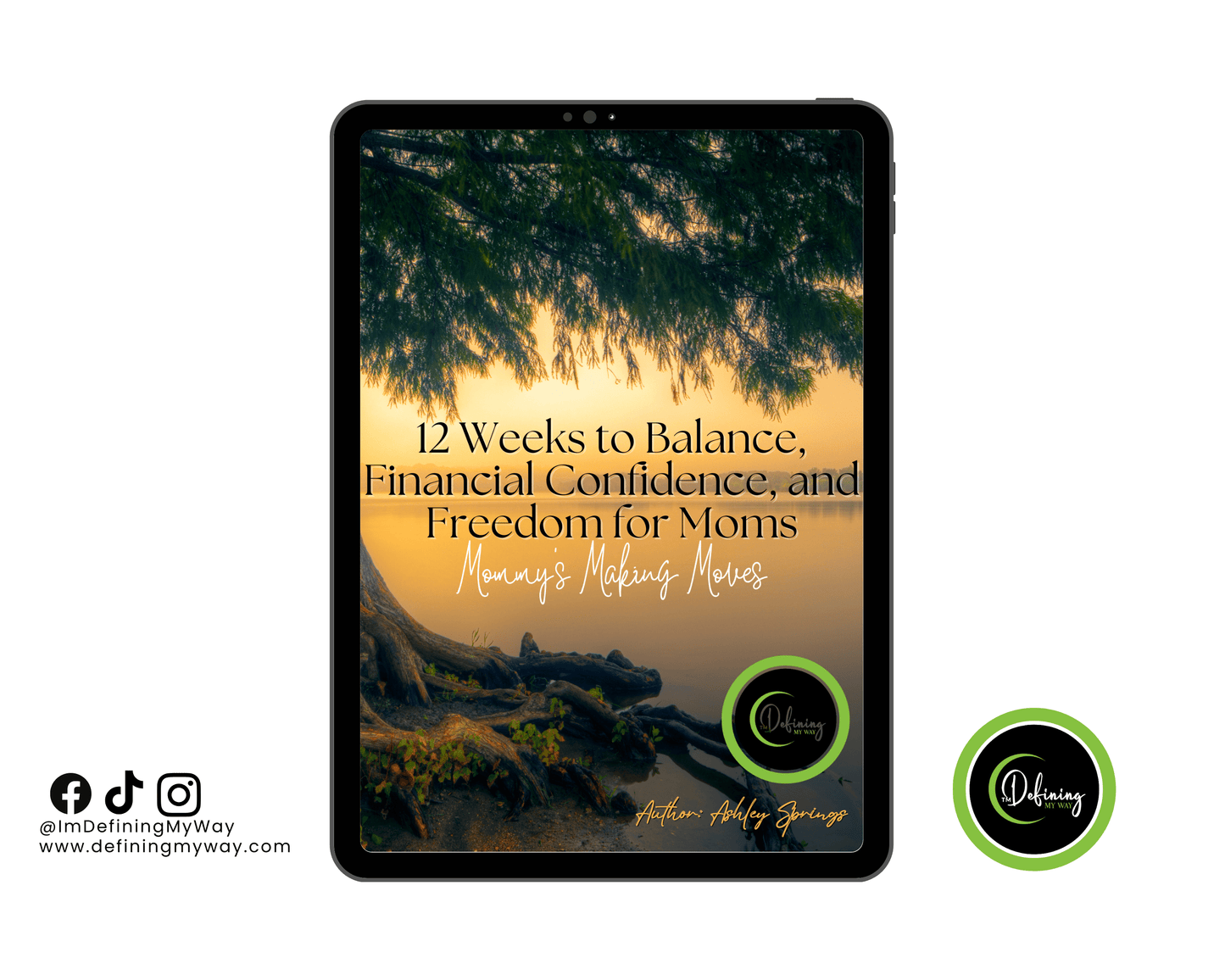 Printable workbook sample from digital course helping moms manage time and goals