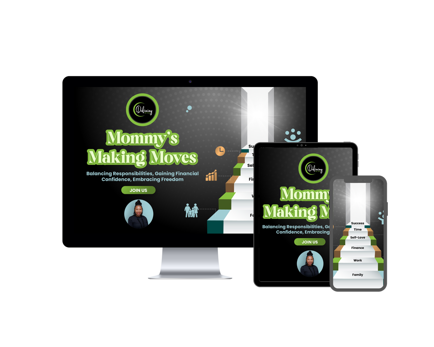Mommy’s Making Moves Self-Paced Life Reset Course Cover – Designed for Busy Moms