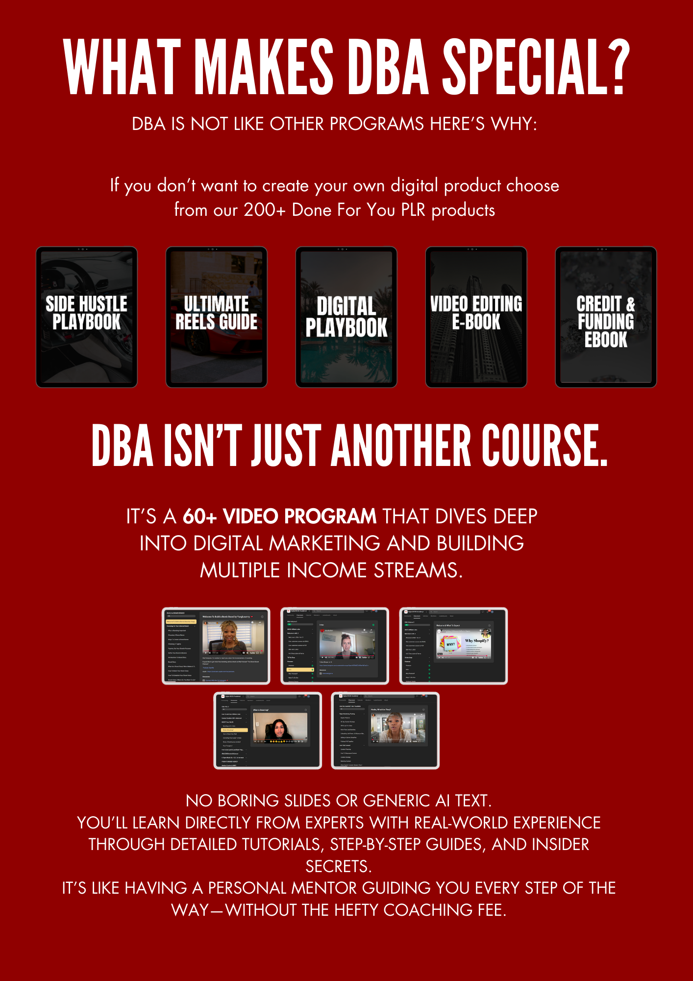 DBA Volume 1 resale rights- start reselling digital products and build your business- why DBA is different