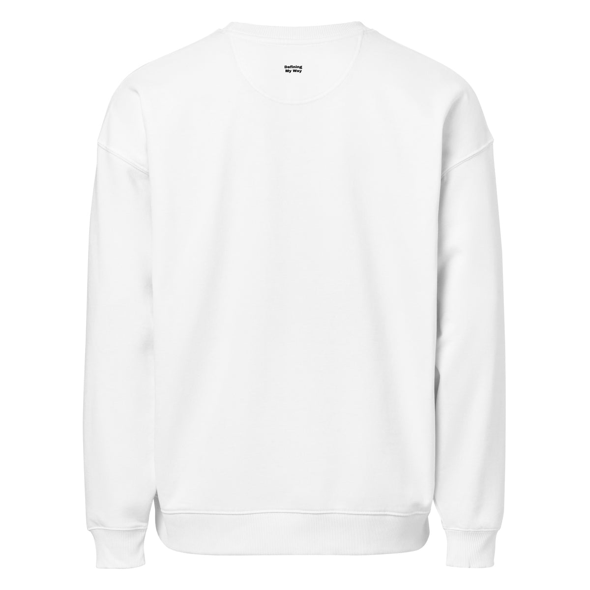 White MAMA. But Make It CEO. oversized sweatshirt, back view