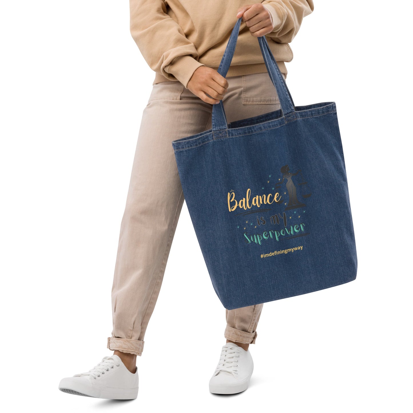 Glow-Up Tote with Motivational Quote