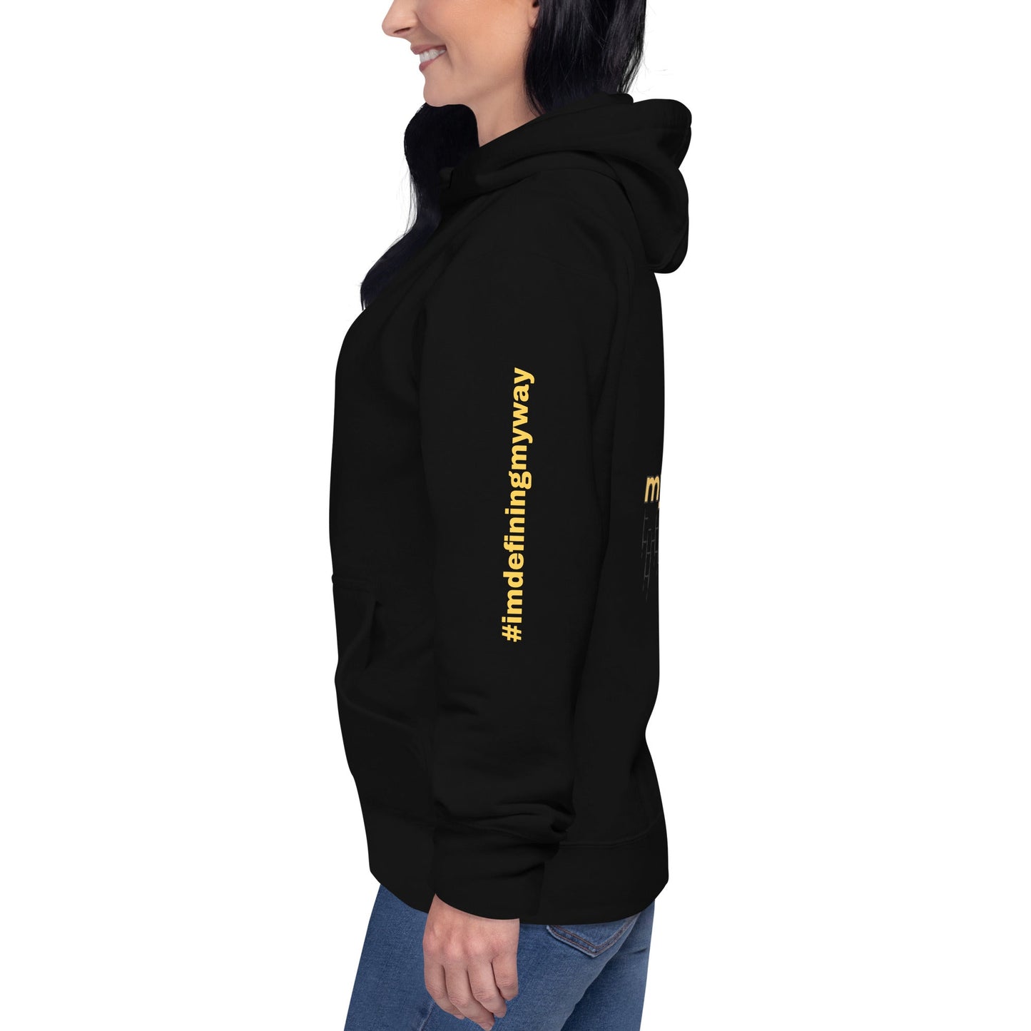 Black Glow-Up Boss Mom Hoodie with Empire Quote