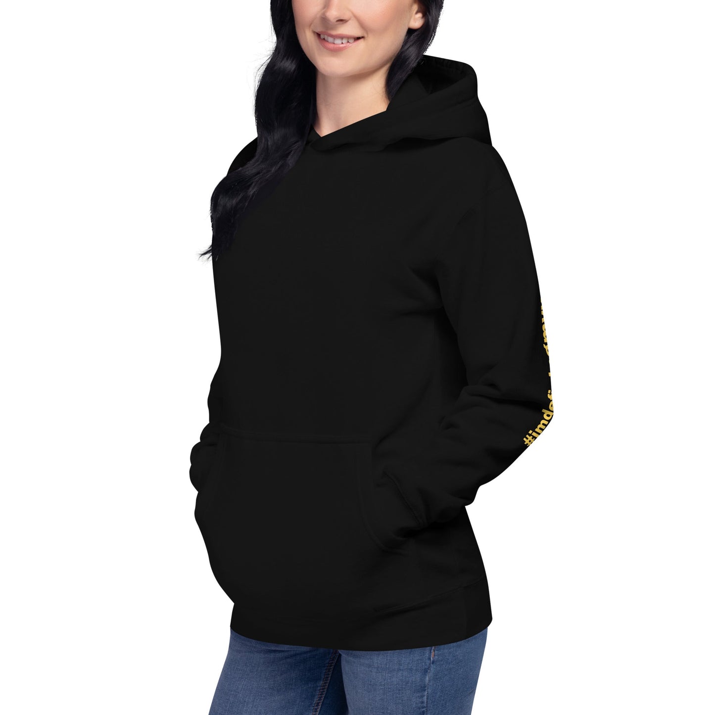 Black Glow-Up Boss Mom Hoodie with Empire Quote