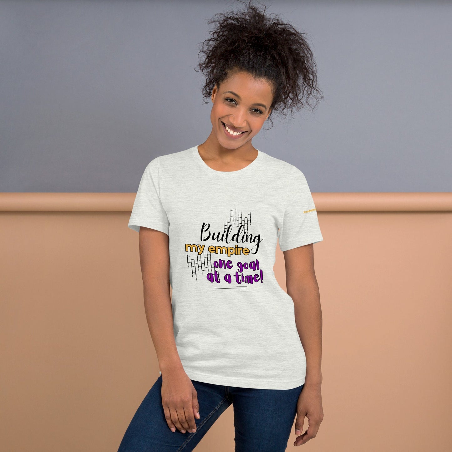 White Building My Empire T-Shirt for Moms