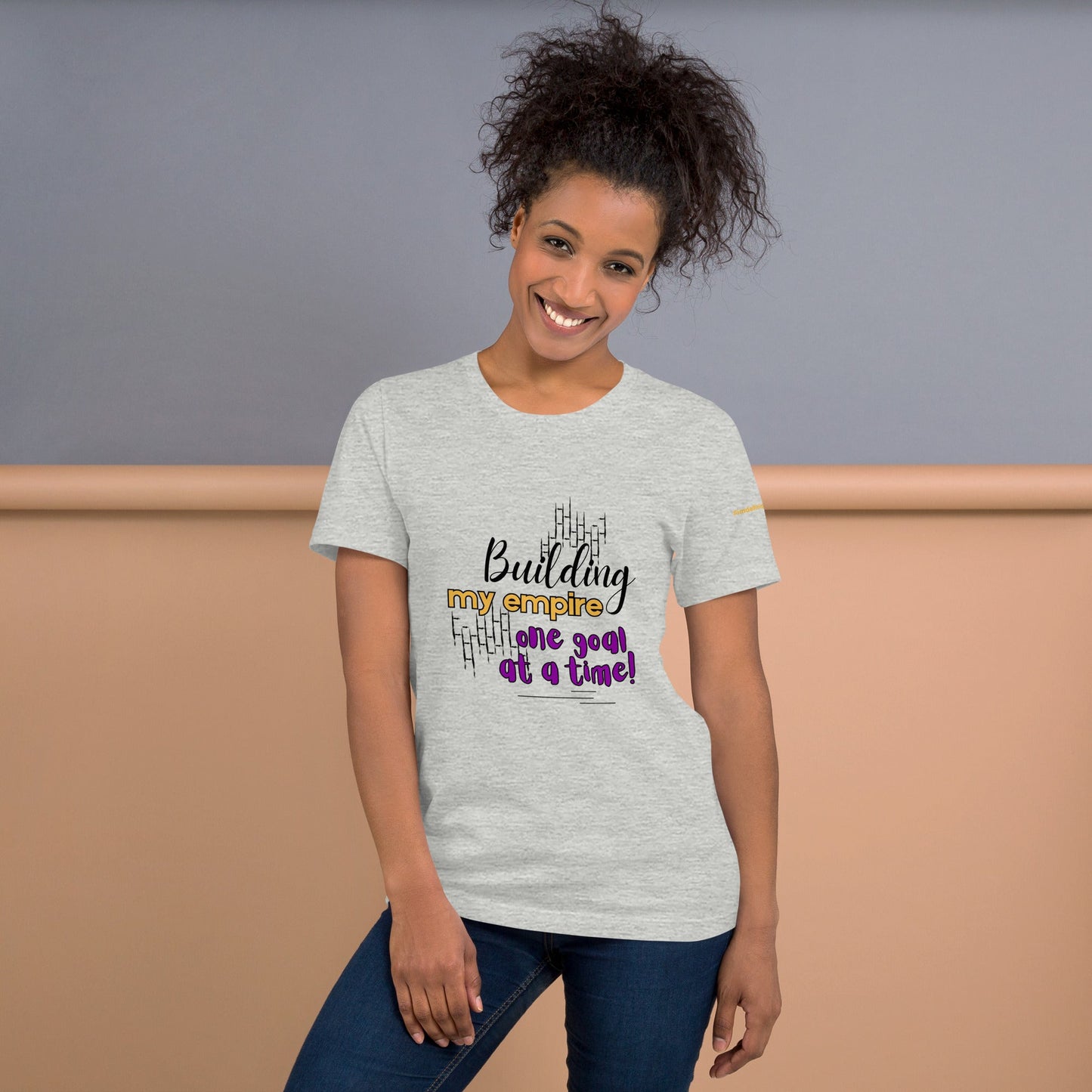 Gray Building My Empire T-Shirt for Moms