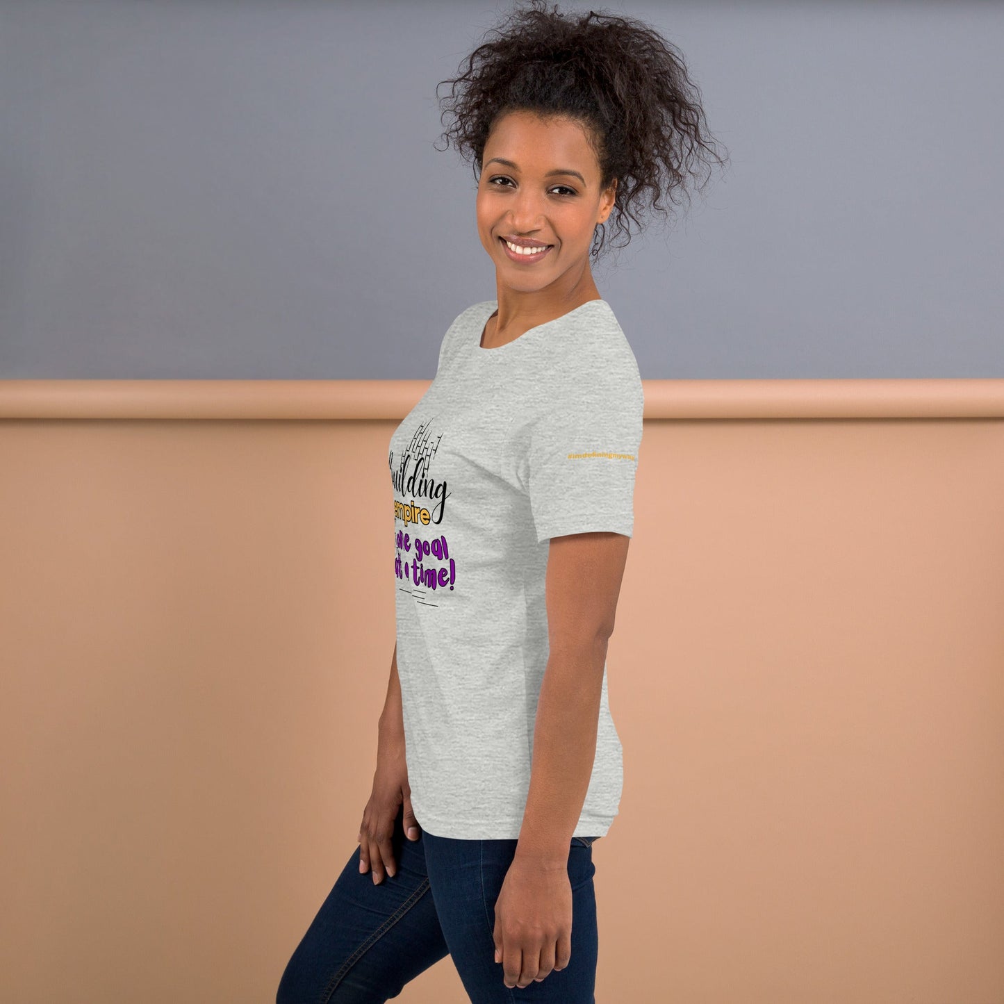 Gray Building My Empire T-Shirt for Moms