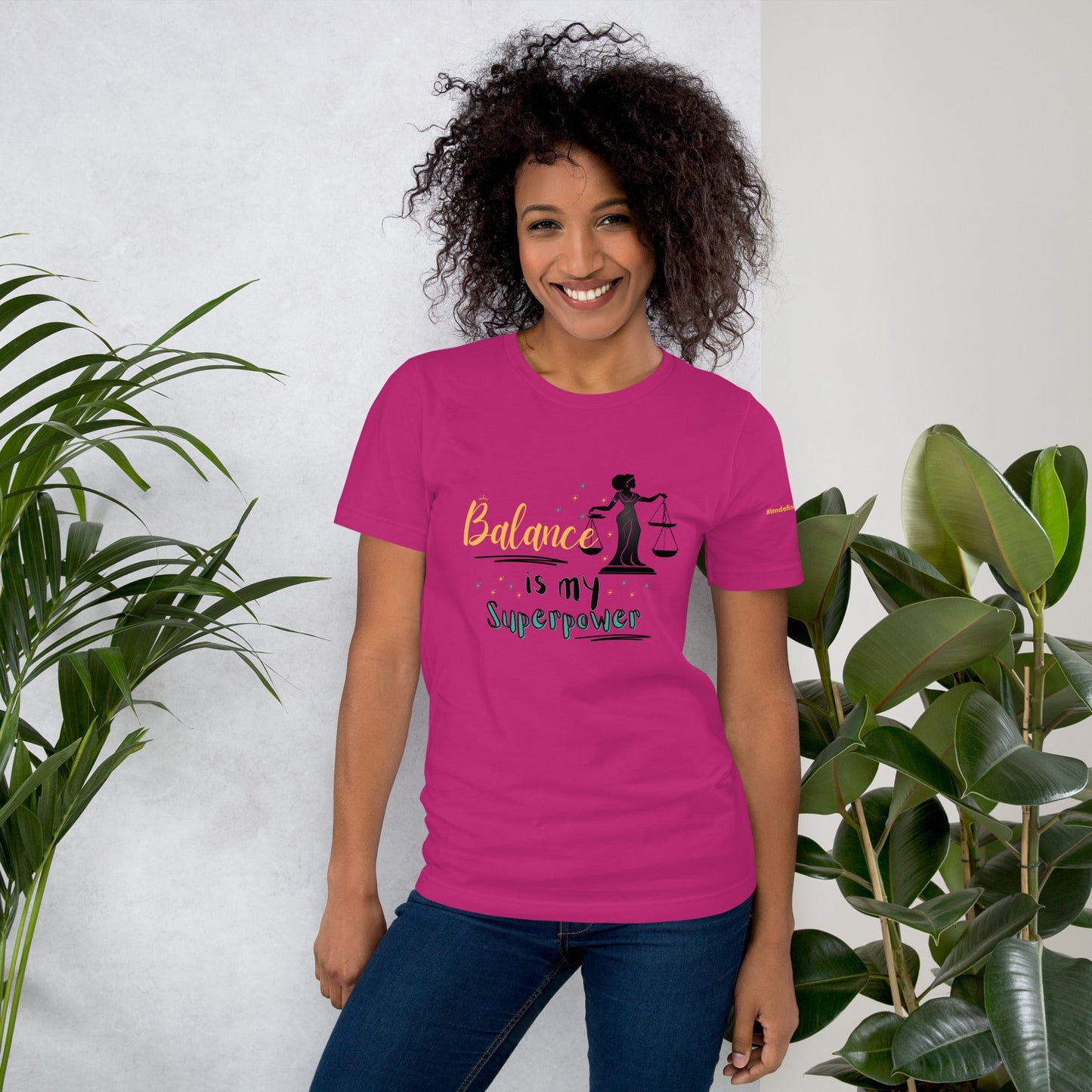 Balance Is My Superpower T-Shirt in Pink