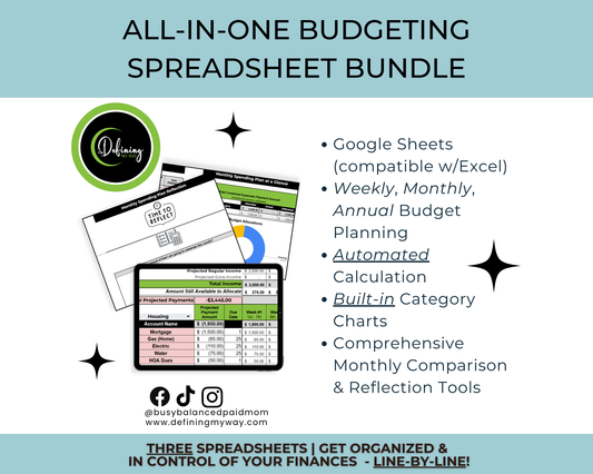 Budgeting Spreadsheets Bundle – Monthly, Irregular & Sinking Funds