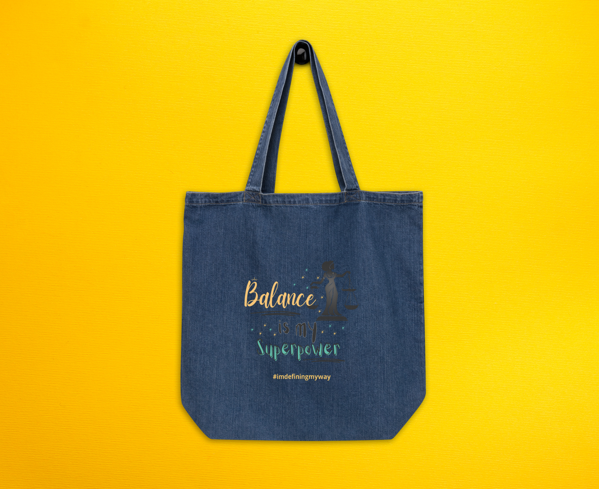 Glow-Up Tote with Motivational Quote