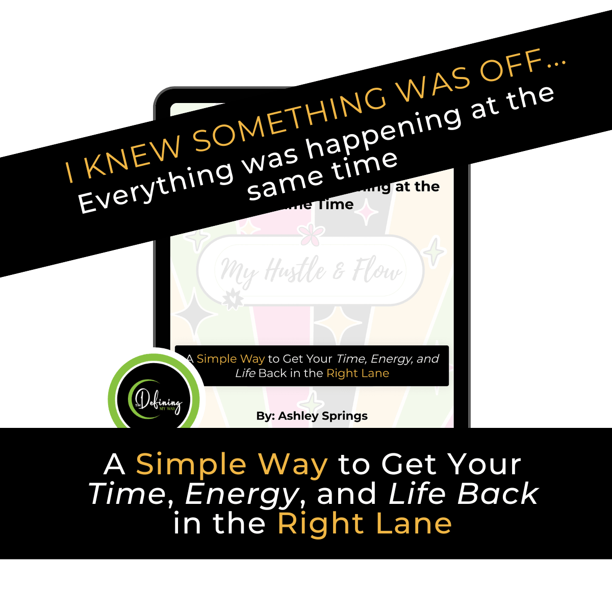Busy mom reset workbook to help organize time energy and daily life