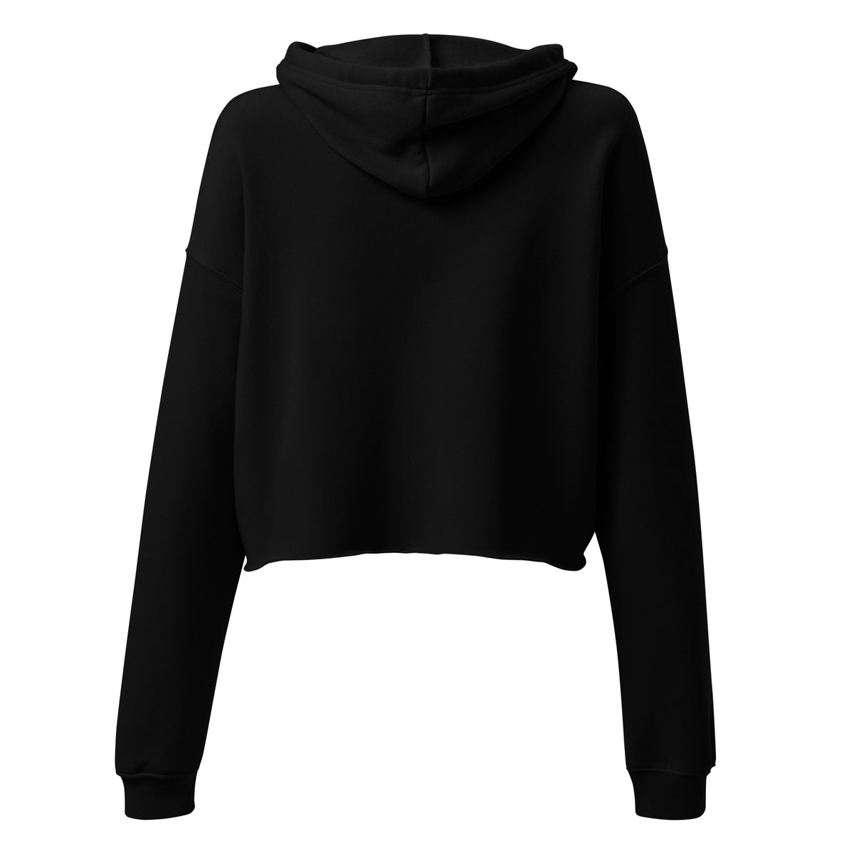 Black CEO + Mama crop hoodie, building my legacy design, back view
