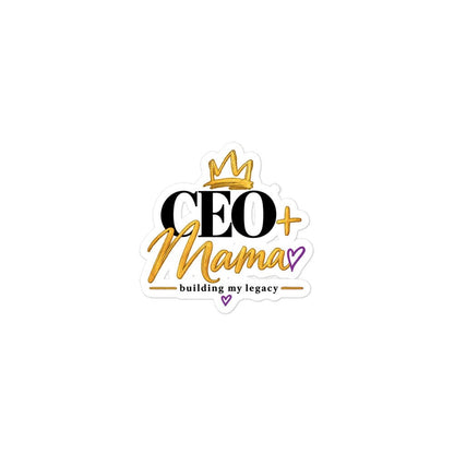 CEO + Mama vinyl sticker, 3 x 3 inch