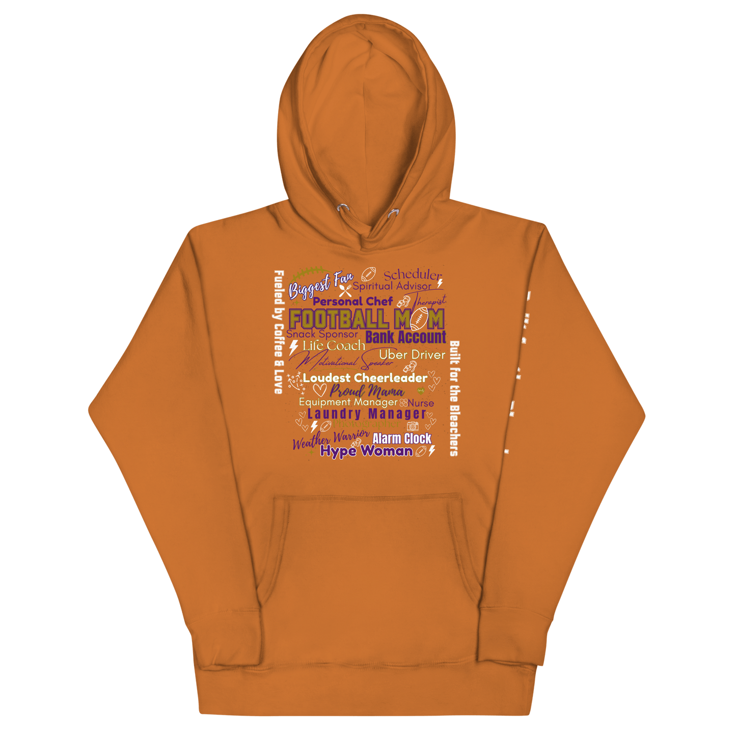 Football Mom All My Roles Hoodie – Sports Mom Merch