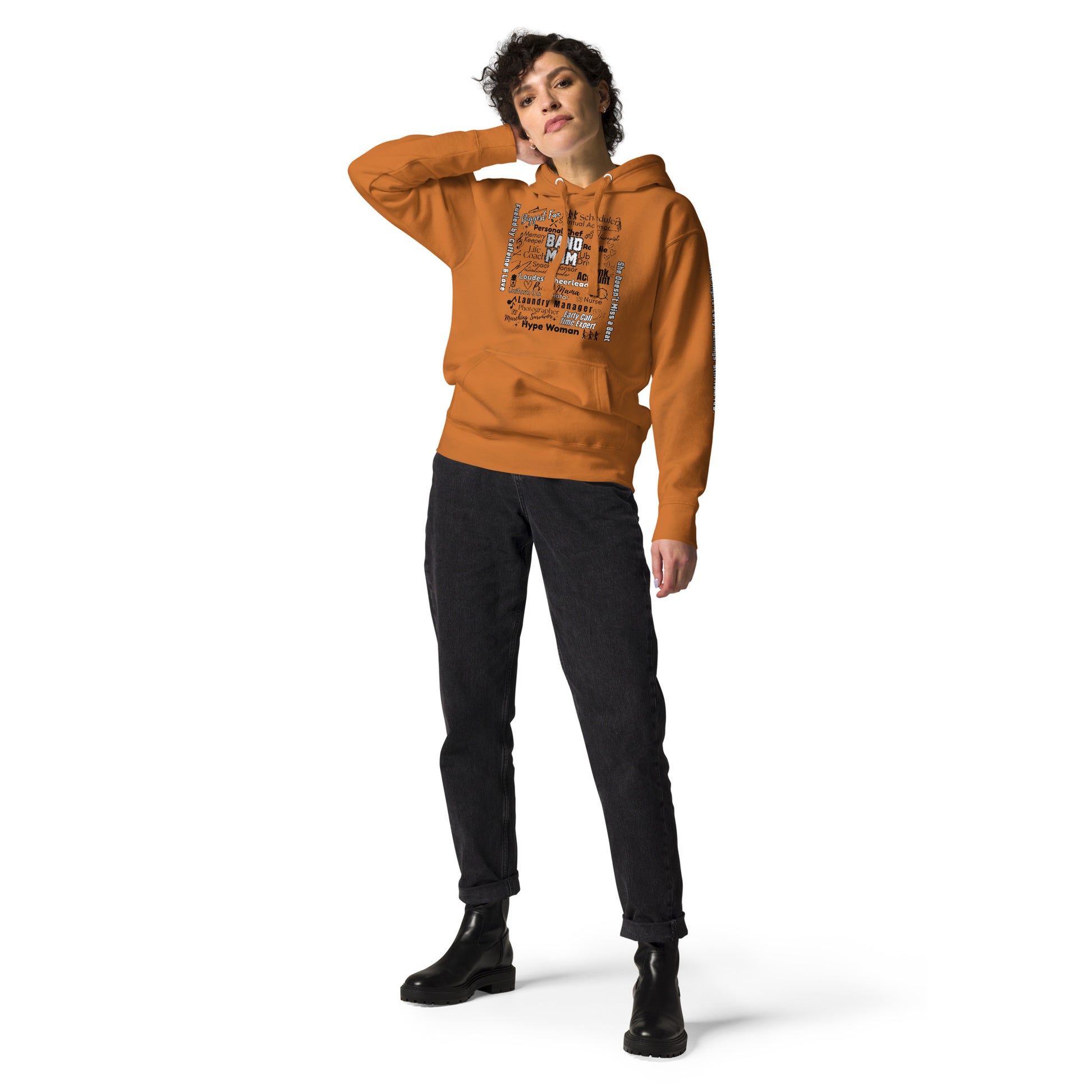 Band Mom All My Roles Hoodie – Sports Mom Merch Product mockup