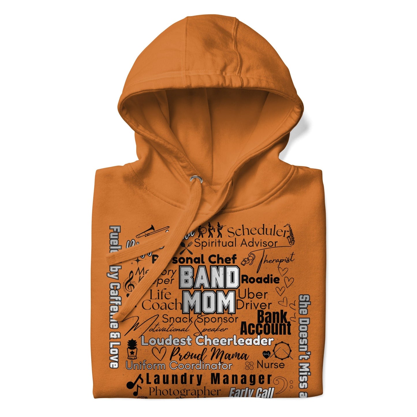 Band Mom All My Roles Hoodie – Sports Mom Merch Product mockup