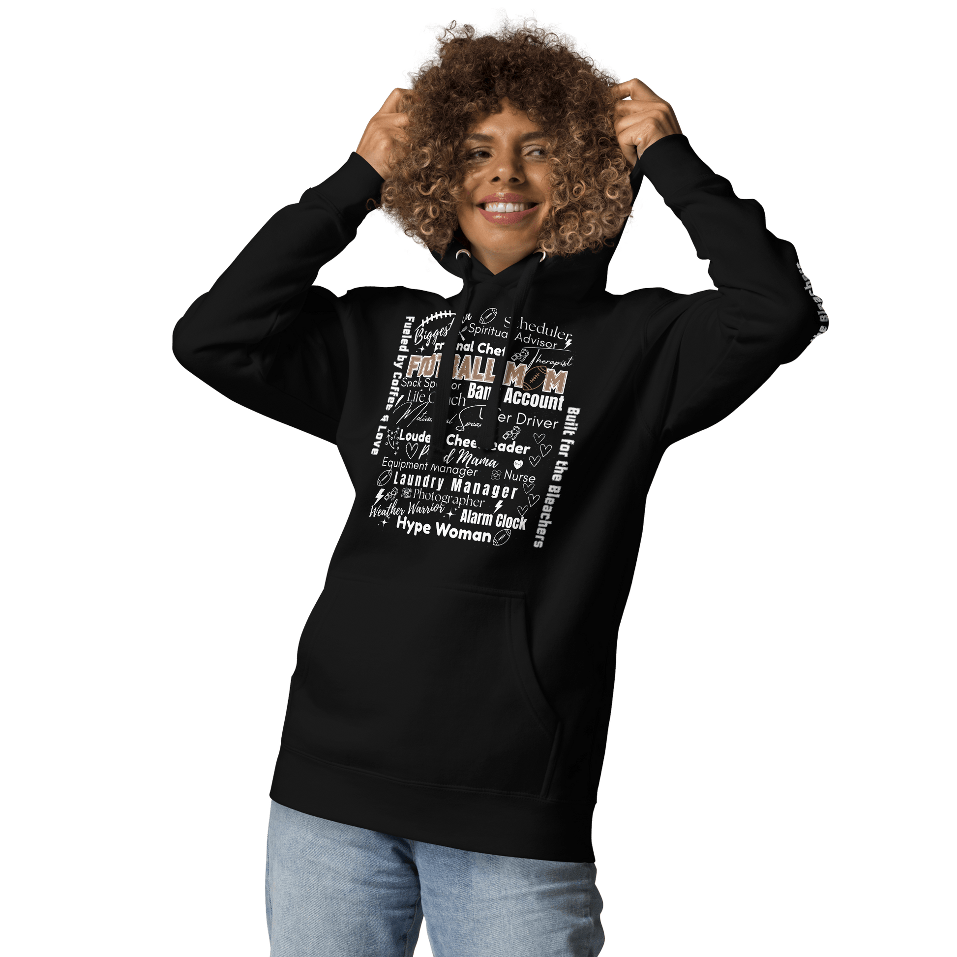 Football Mom All My Roles Hoodie – Sports Mom Merch