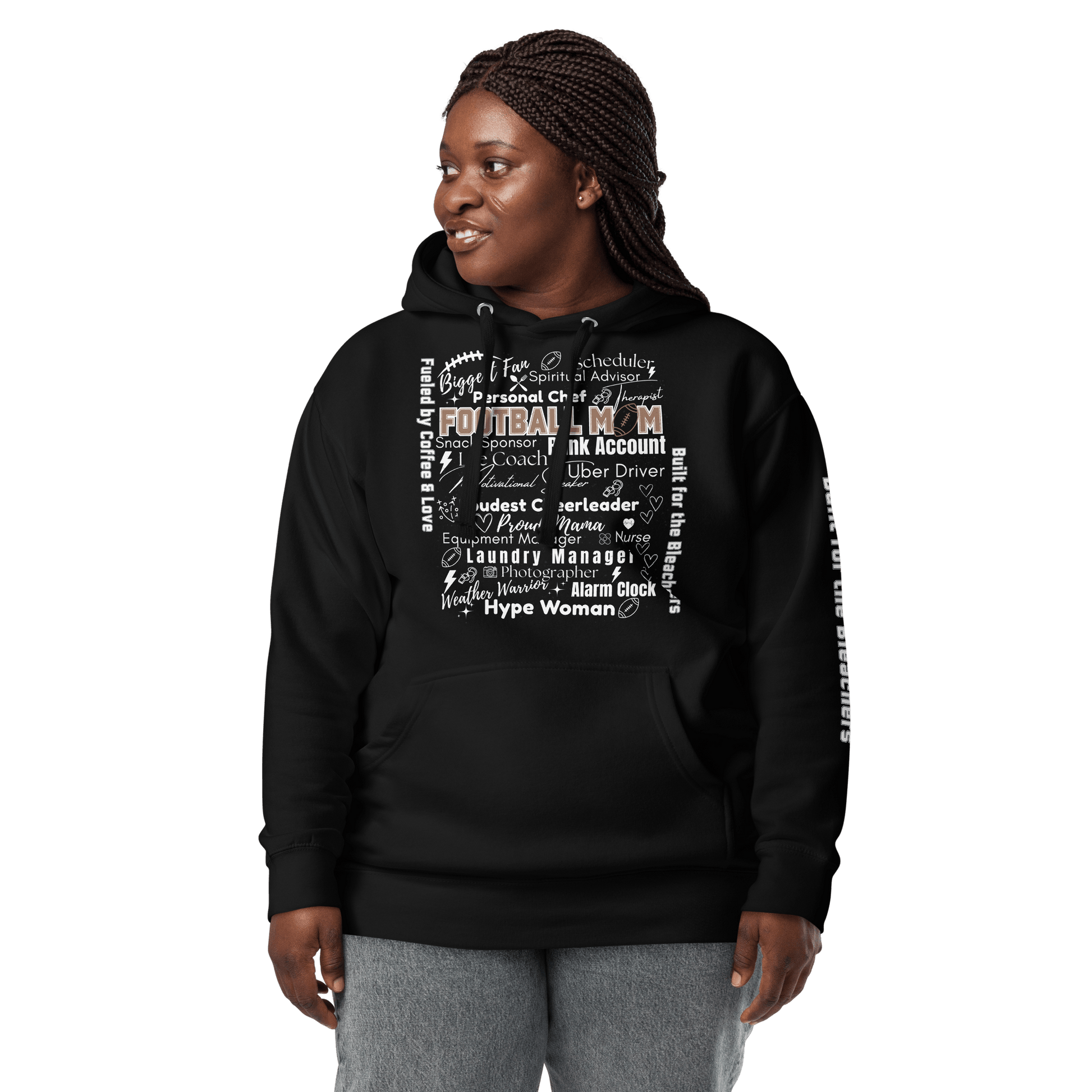 Football Mom All My Roles Hoodie – Sports Mom Merch