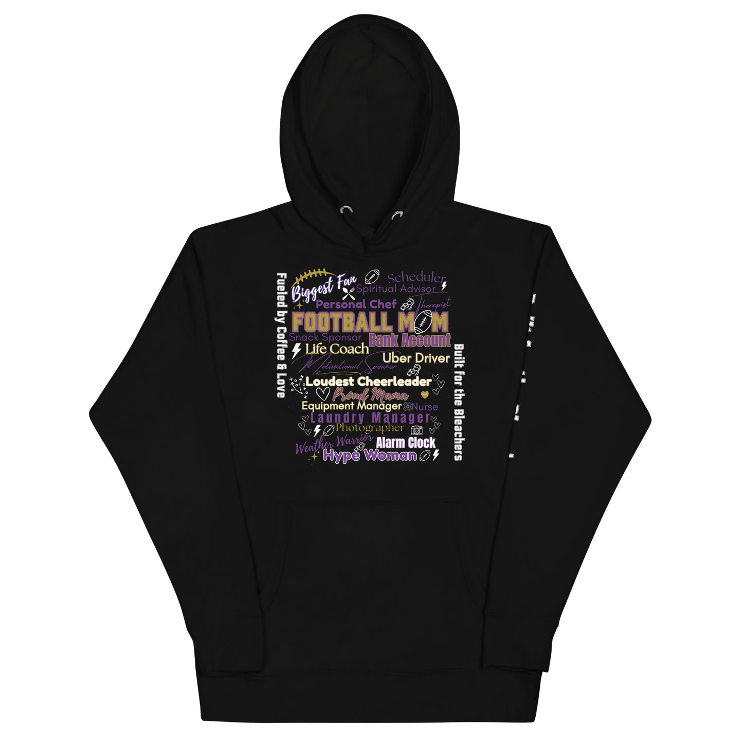 Football Mom All My Roles Hoodie – Sports Mom Merch
