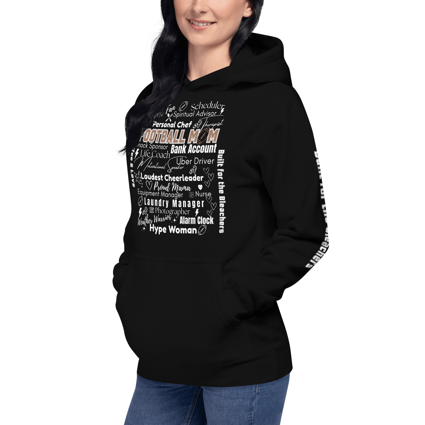 Football Mom All My Roles Hoodie – Sports Mom Merch