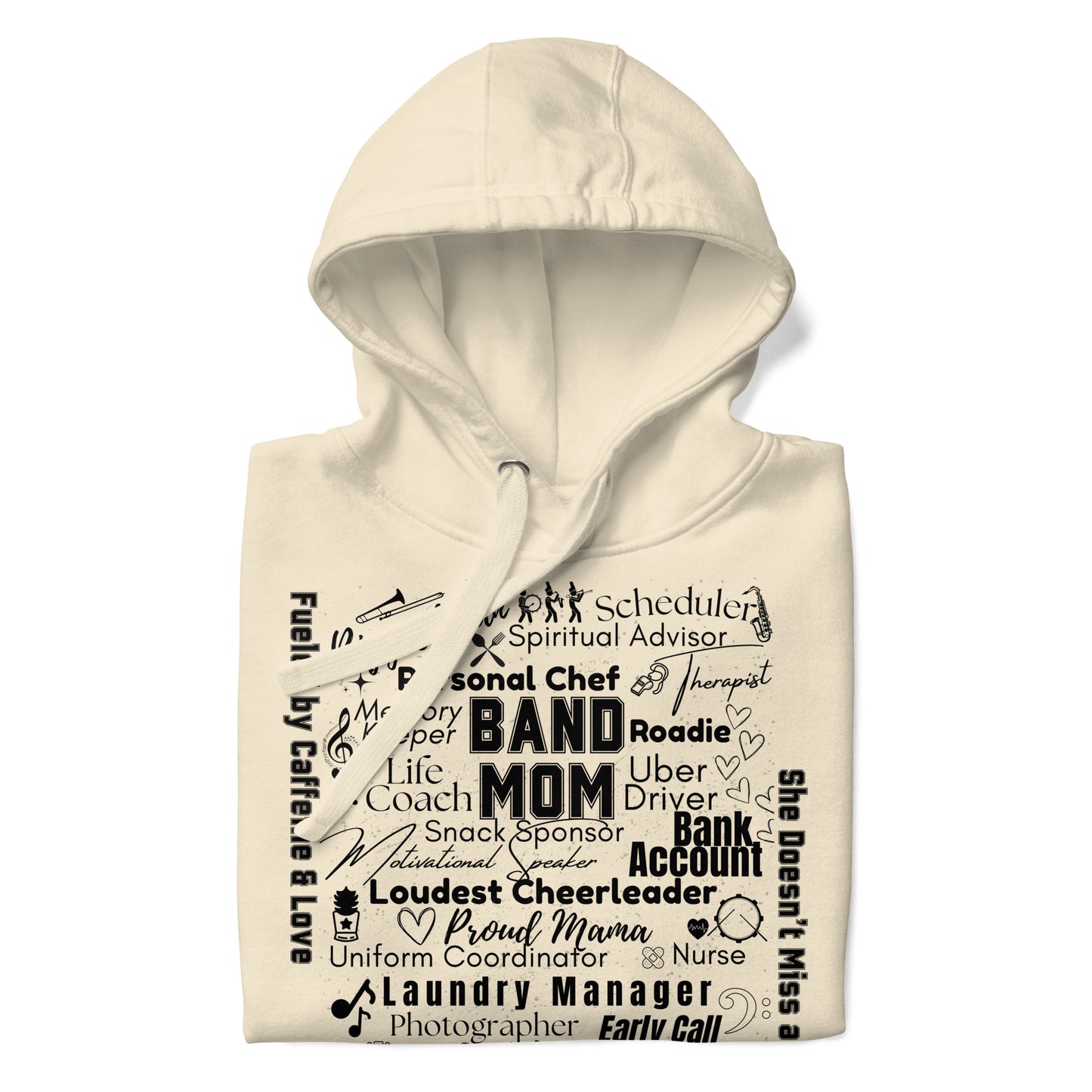 Band Mom All My Roles Hoodie – Sports Mom Merch Product mockup