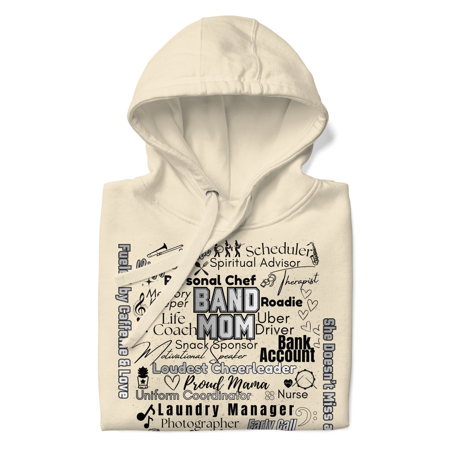 Band Mom All My Roles Hoodie – Sports Mom Merch Product mockup