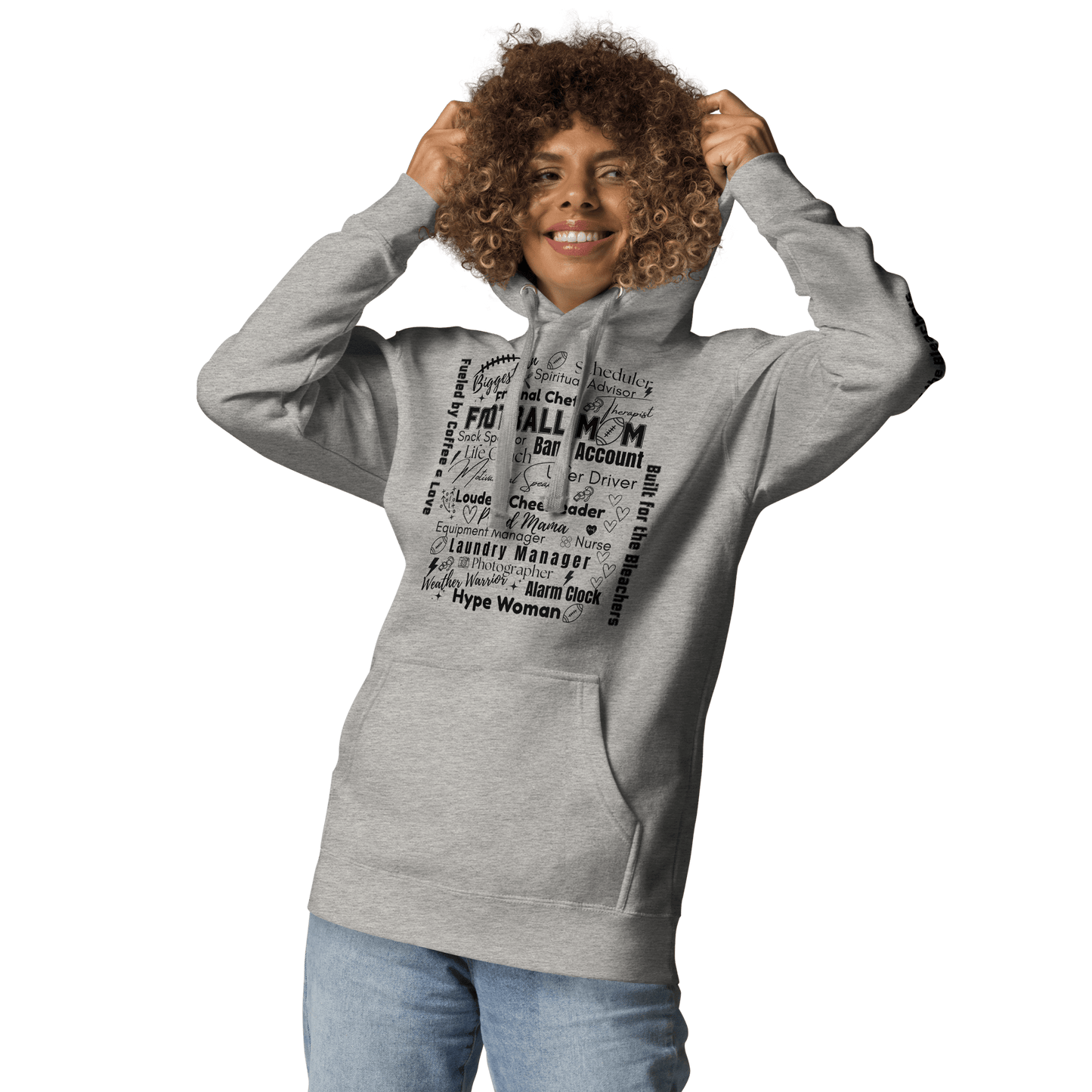 Football Mom All My Roles Hoodie – Sports Mom Merch
