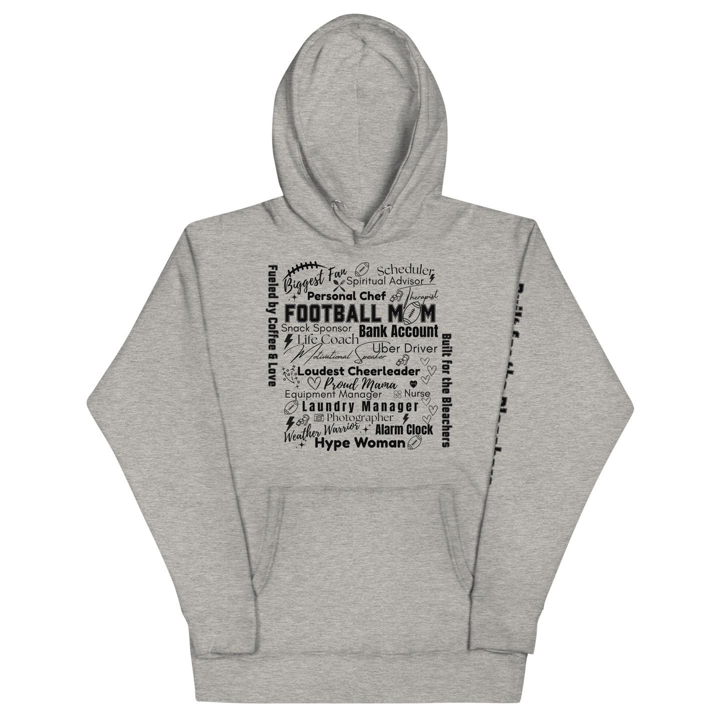Football Mom All My Roles Hoodie – Sports Mom Merch