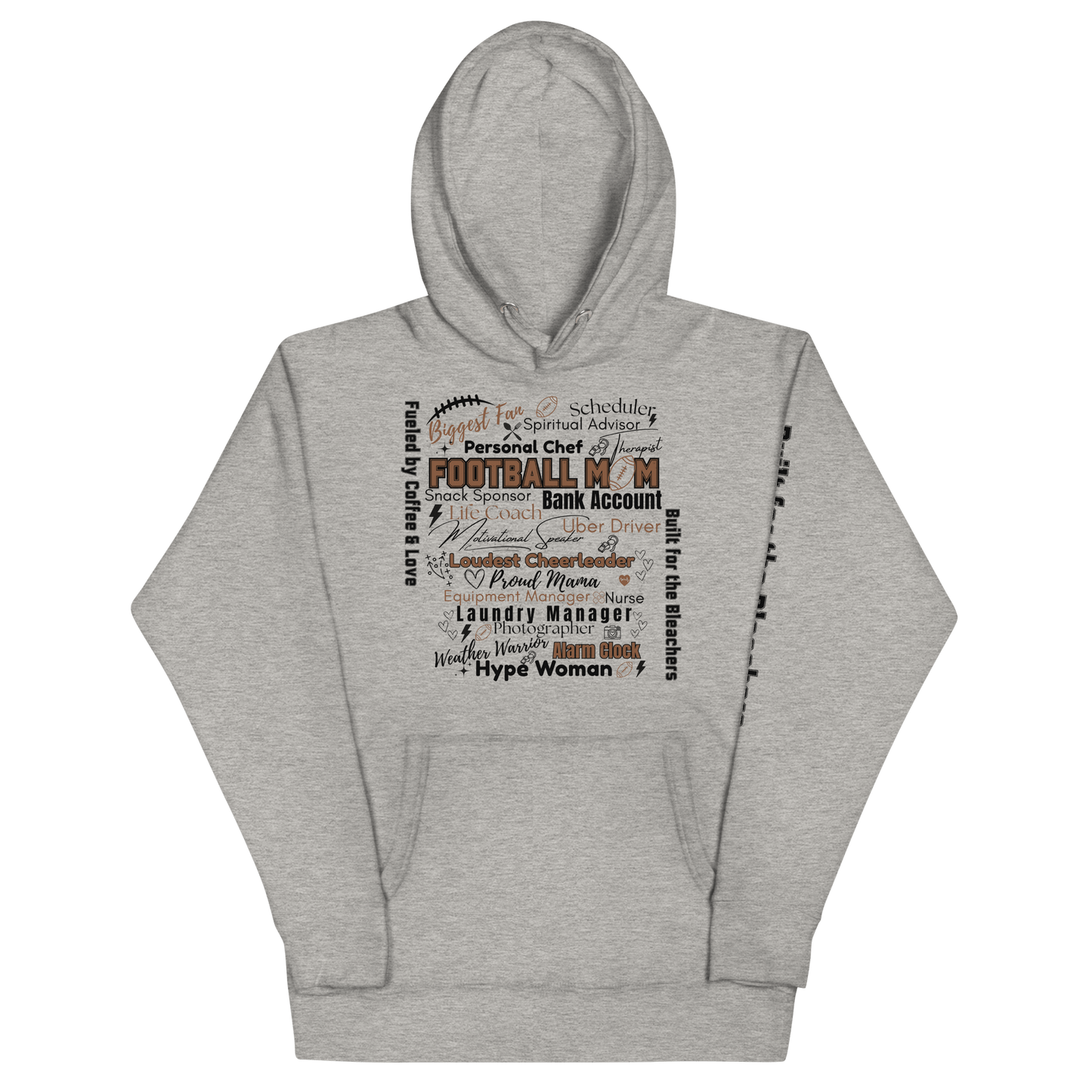 Football Mom All My Roles Hoodie – Sports Mom Merch