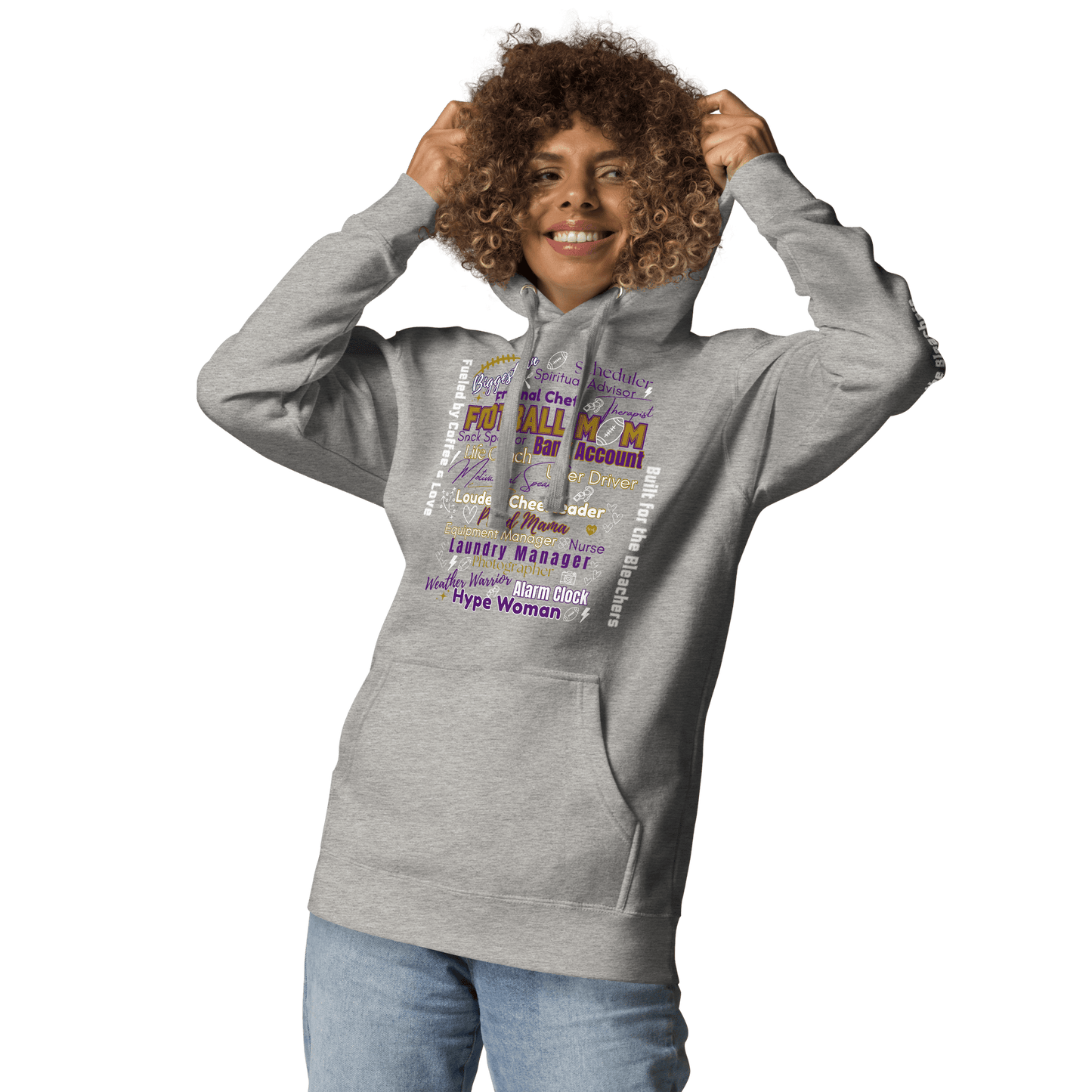 Football Mom All My Roles Hoodie – Sports Mom Merch