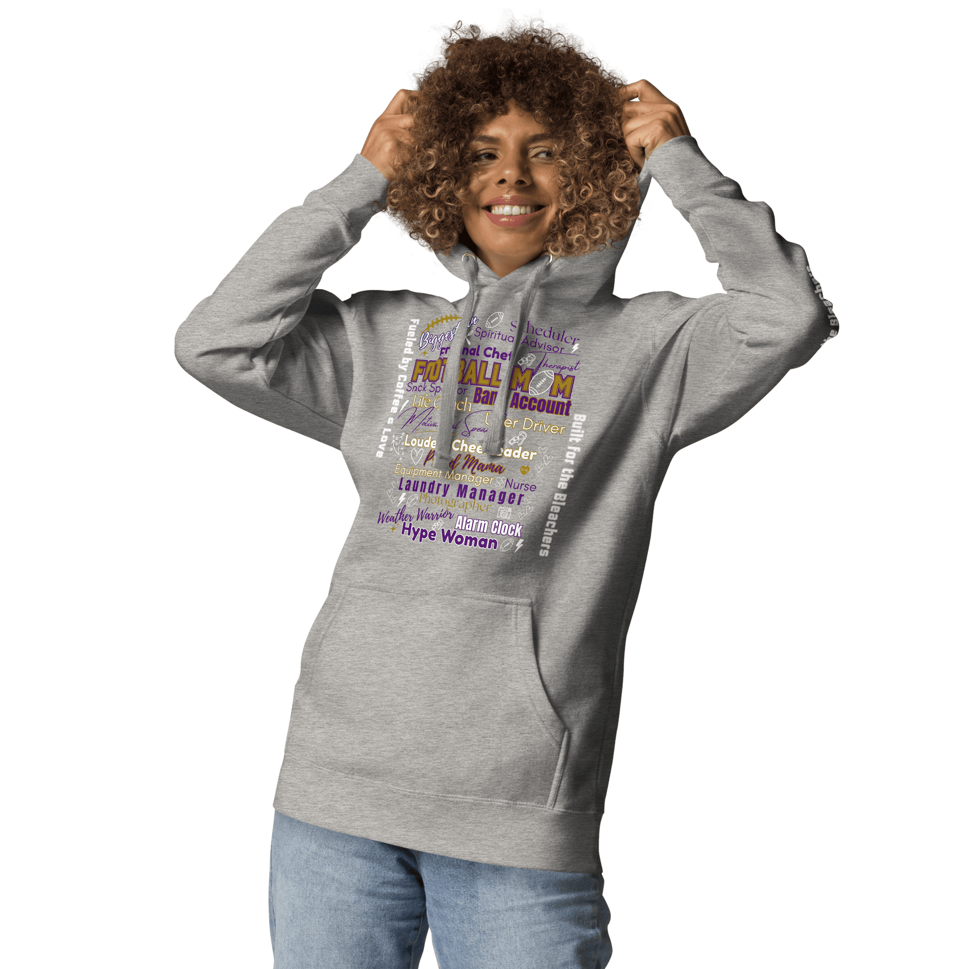 Football Mom All My Roles Hoodie – Sports Mom Merch
