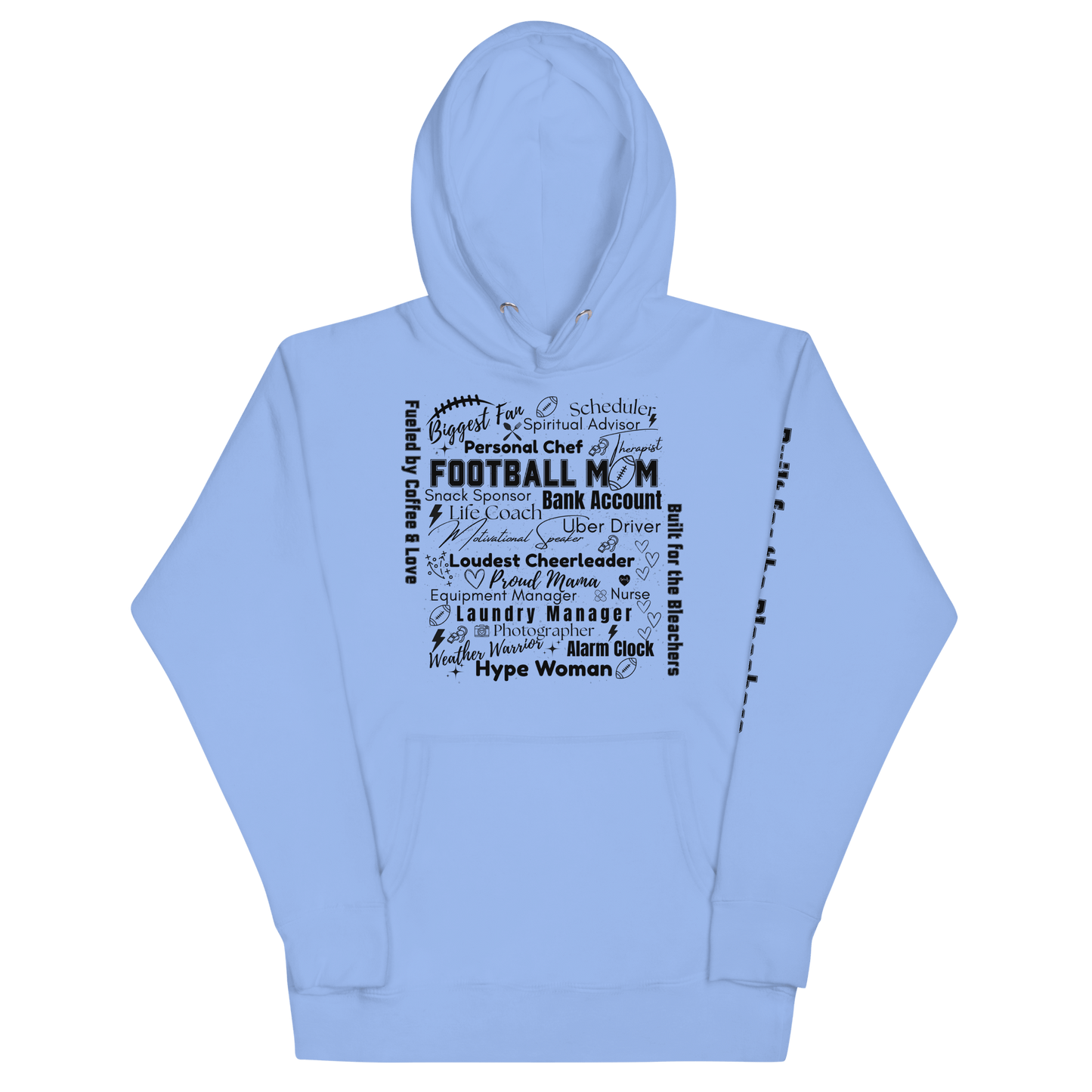 Football Mom All My Roles Hoodie – Sports Mom Merch