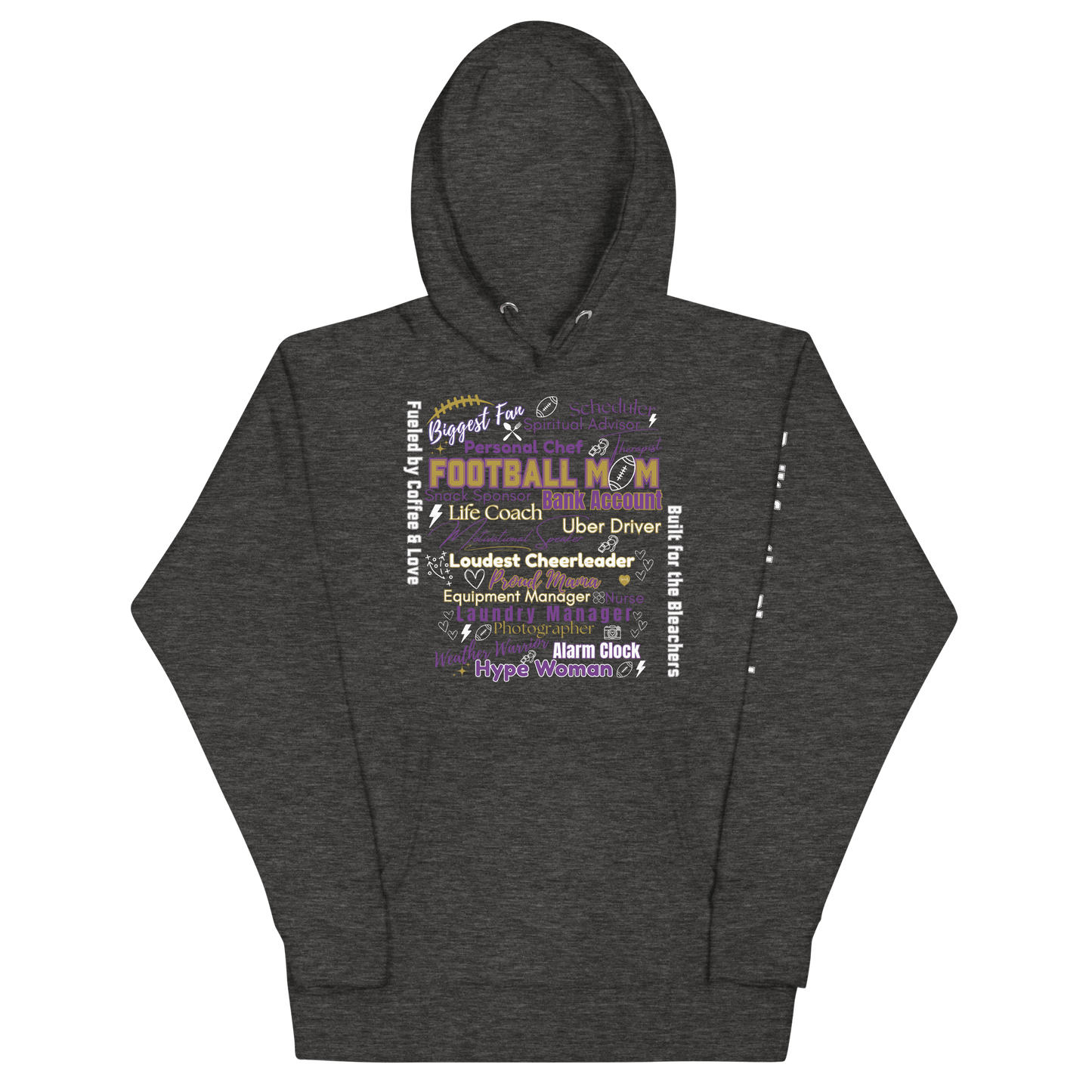 Football Mom All My Roles Hoodie – Sports Mom Merch