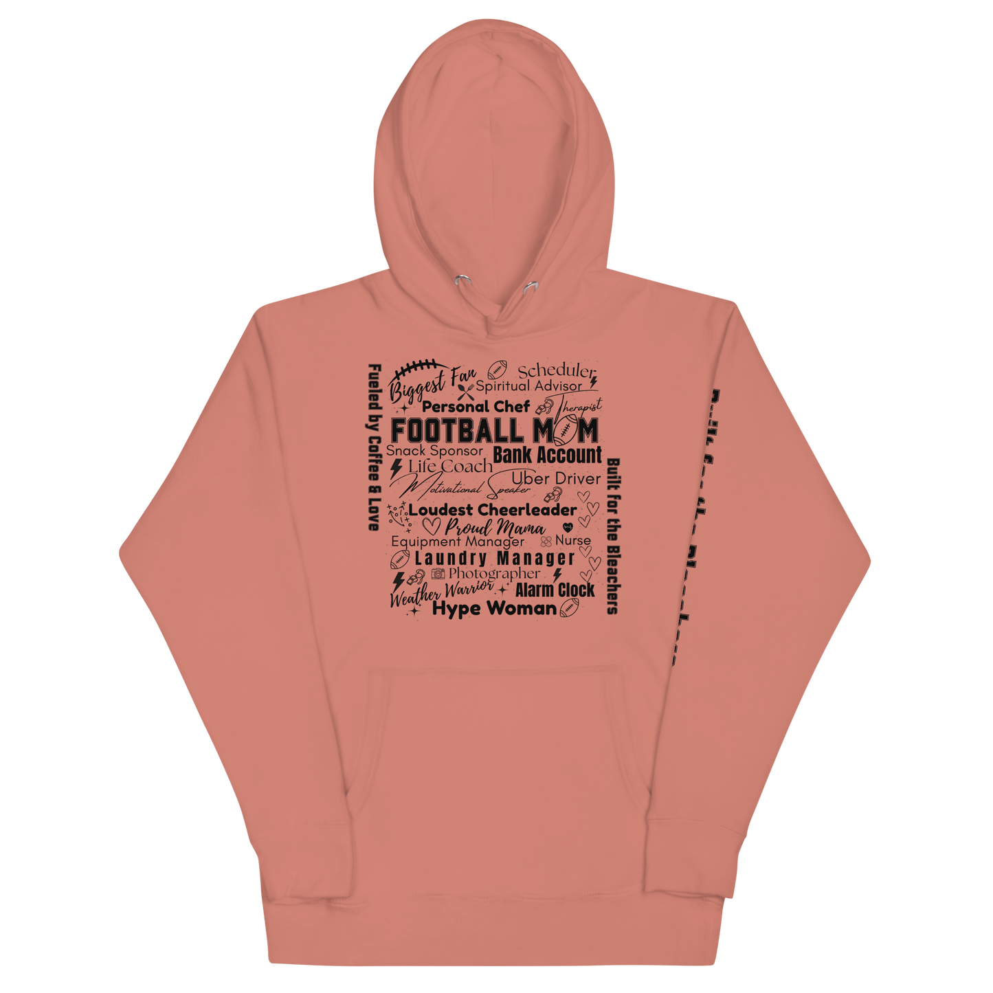 Football Mom All My Roles Hoodie – Sports Mom Merch