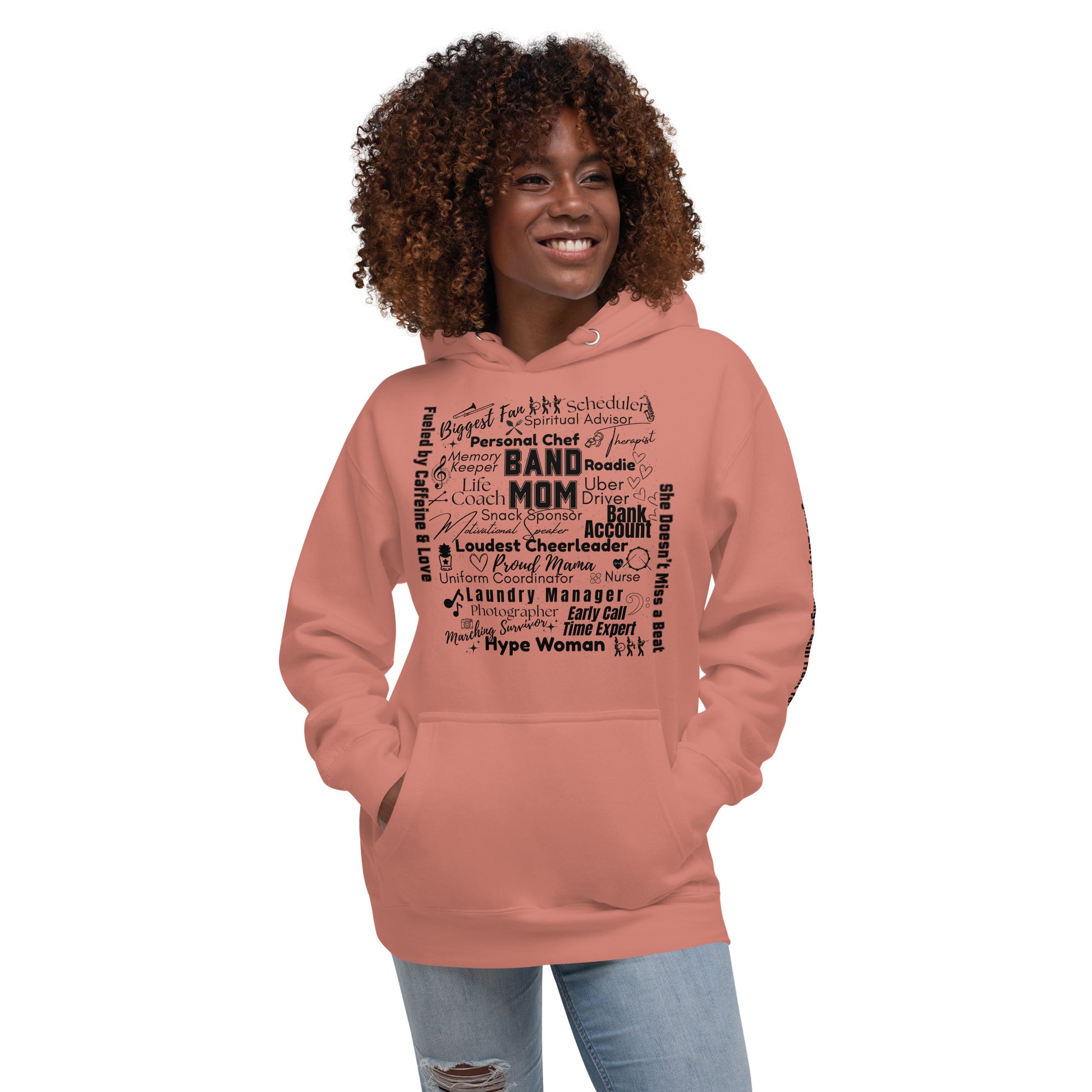 Band Mom All My Roles Hoodie – Sports Mom Merch Product mockup