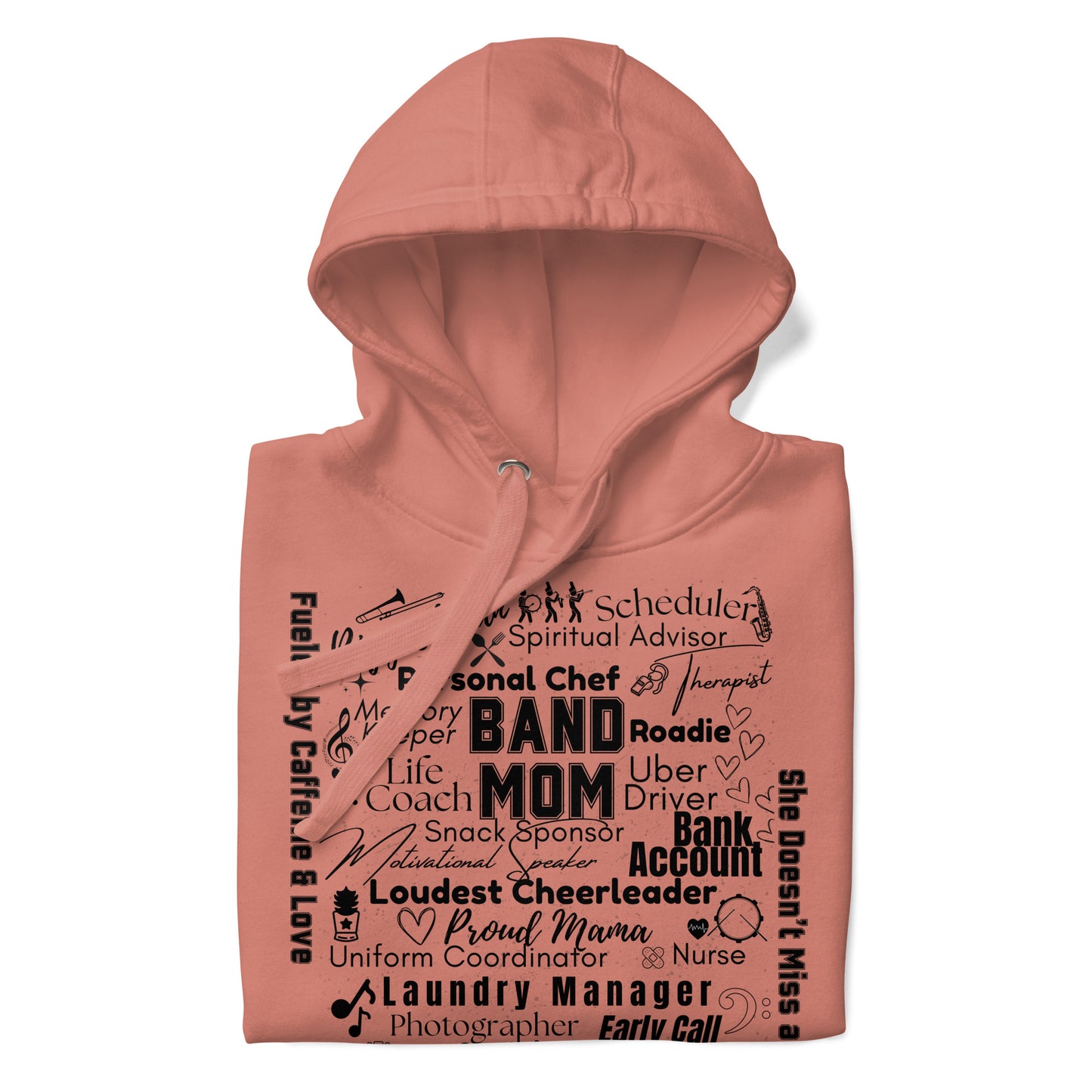 Band Mom All My Roles Hoodie – Sports Mom Merch Product mockup
