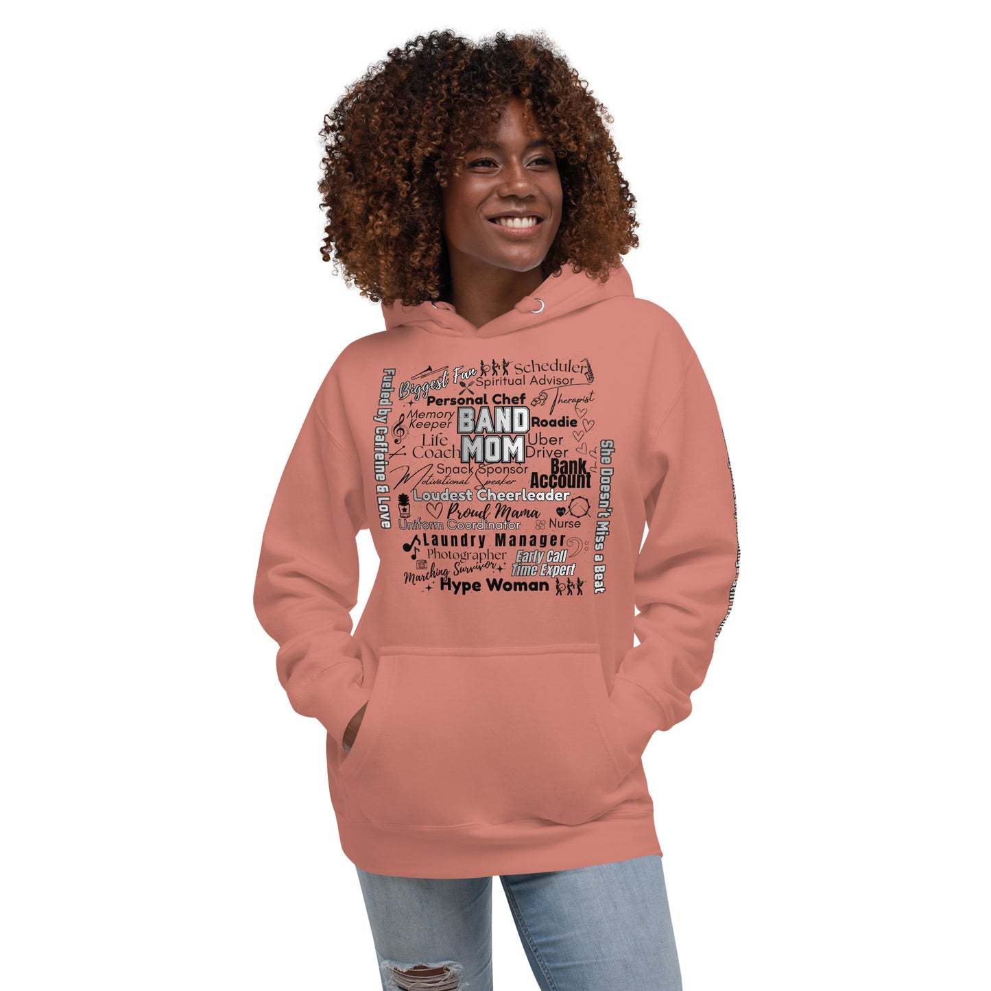 Band Mom All My Roles Hoodie – Sports Mom Merch Product mockup