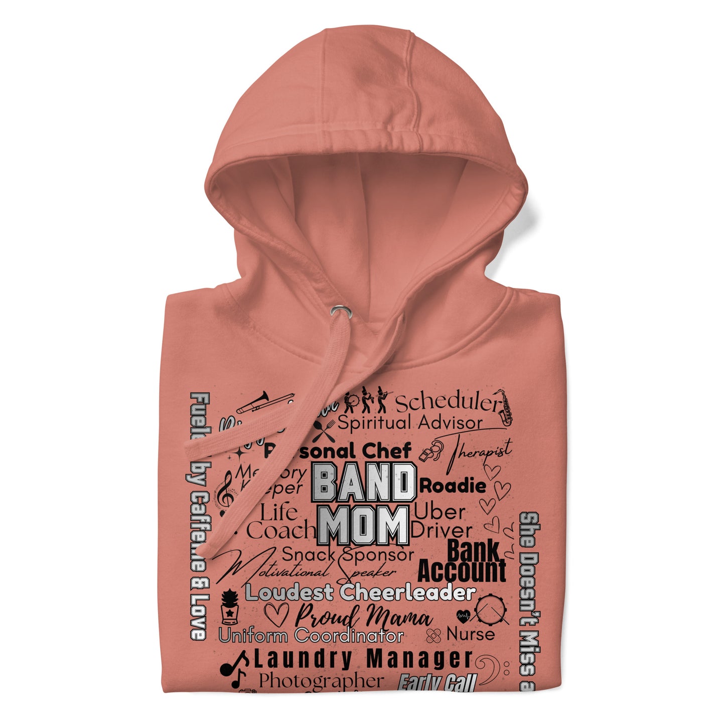 Band Mom All My Roles Hoodie – Sports Mom Merch Product mockup