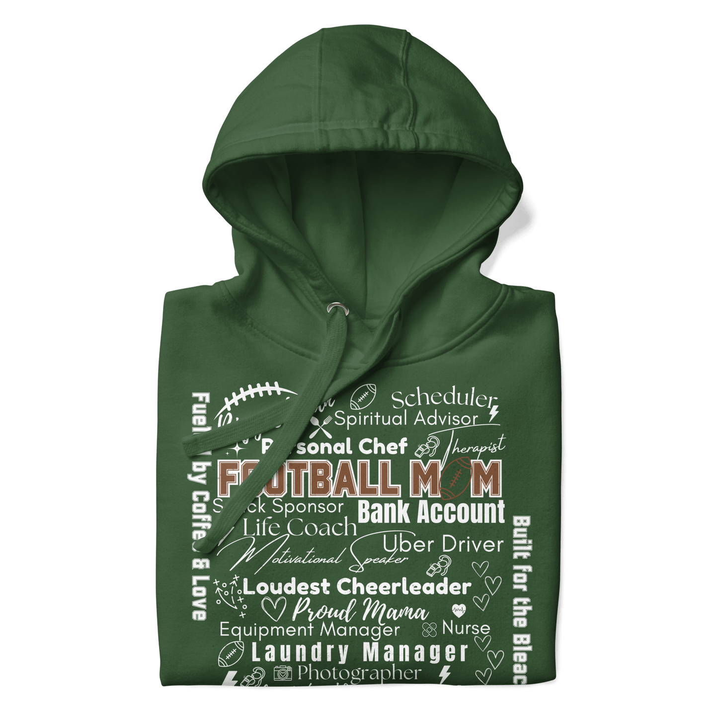 Football Mom All My Roles Hoodie – Sports Mom Merch