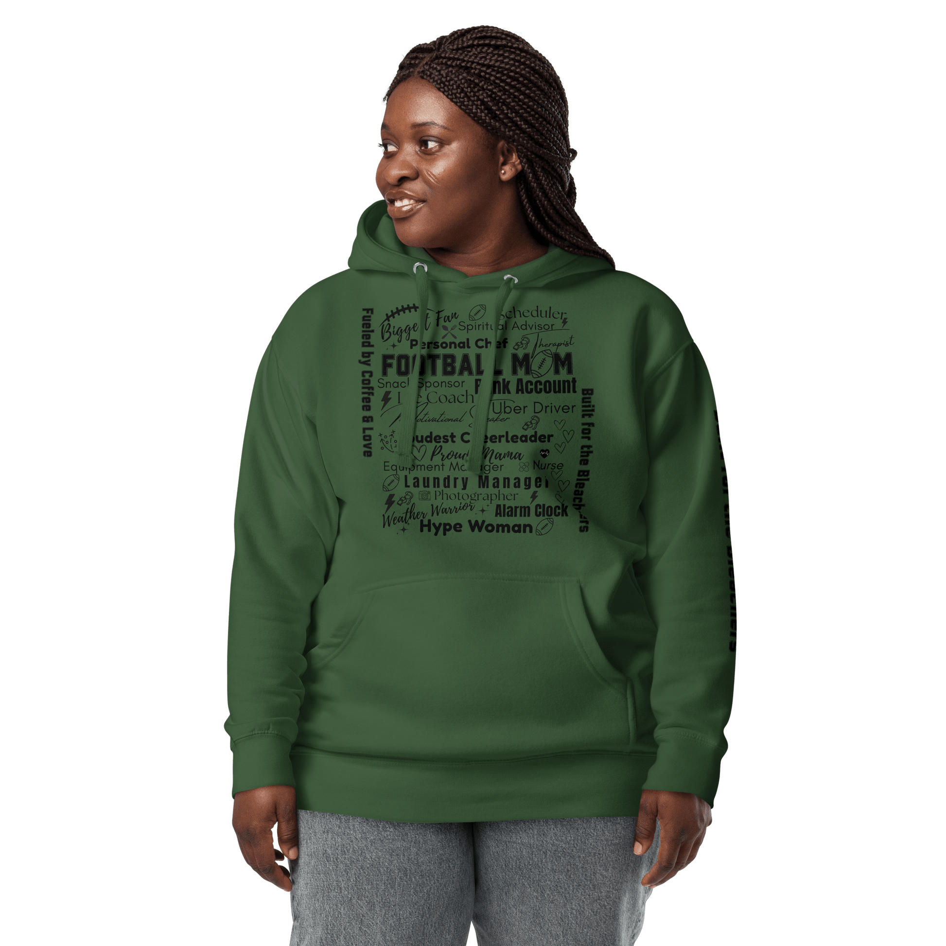 Football Mom All My Roles Hoodie – Sports Mom Merch