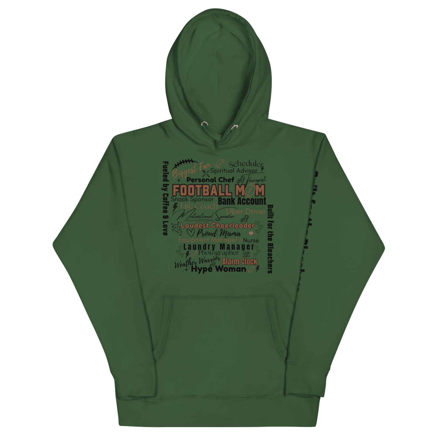 Football Mom All My Roles Hoodie – Sports Mom Merch