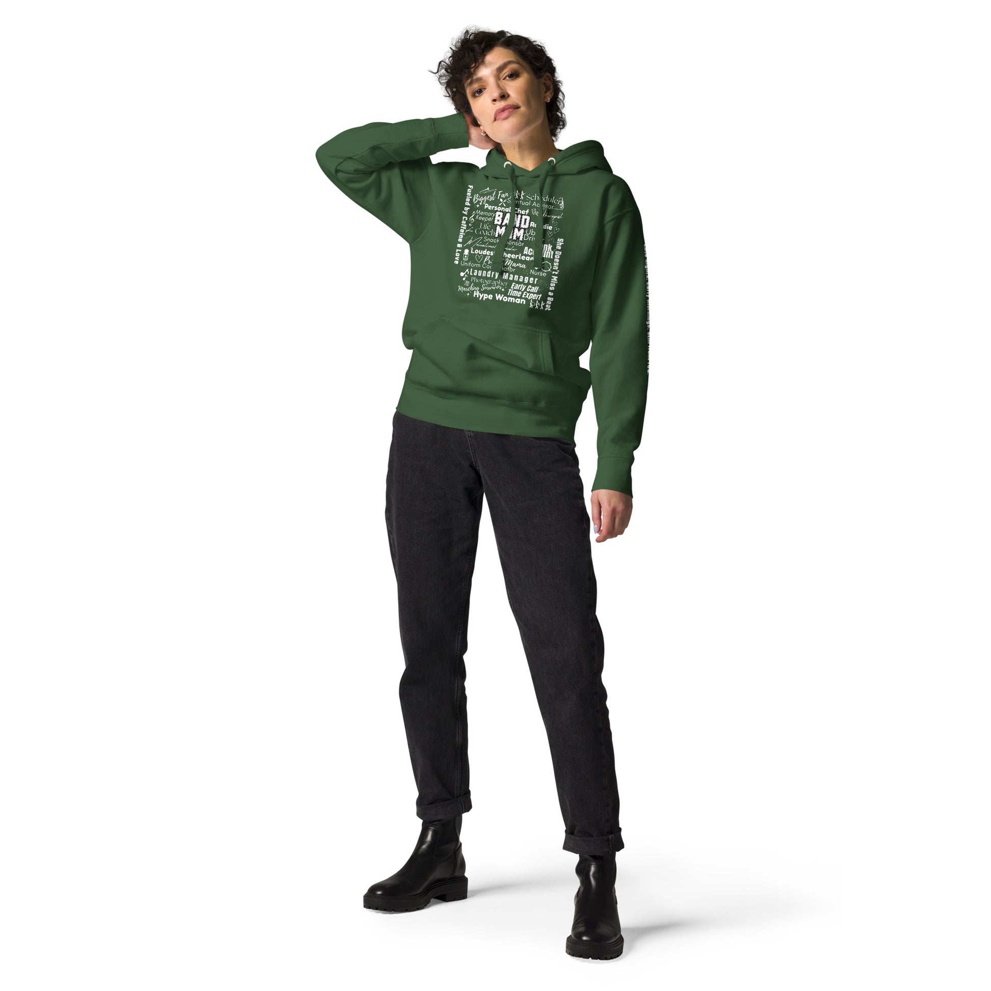 Band Mom All My Roles Hoodie – Sports Mom Merch Product mockup