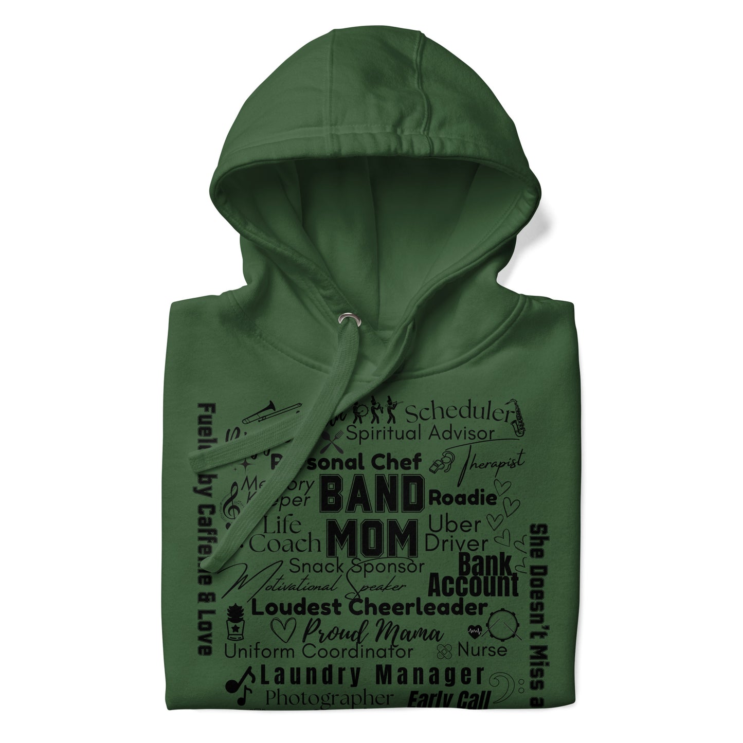 Band Mom All My Roles Hoodie – Sports Mom Merch Product mockup