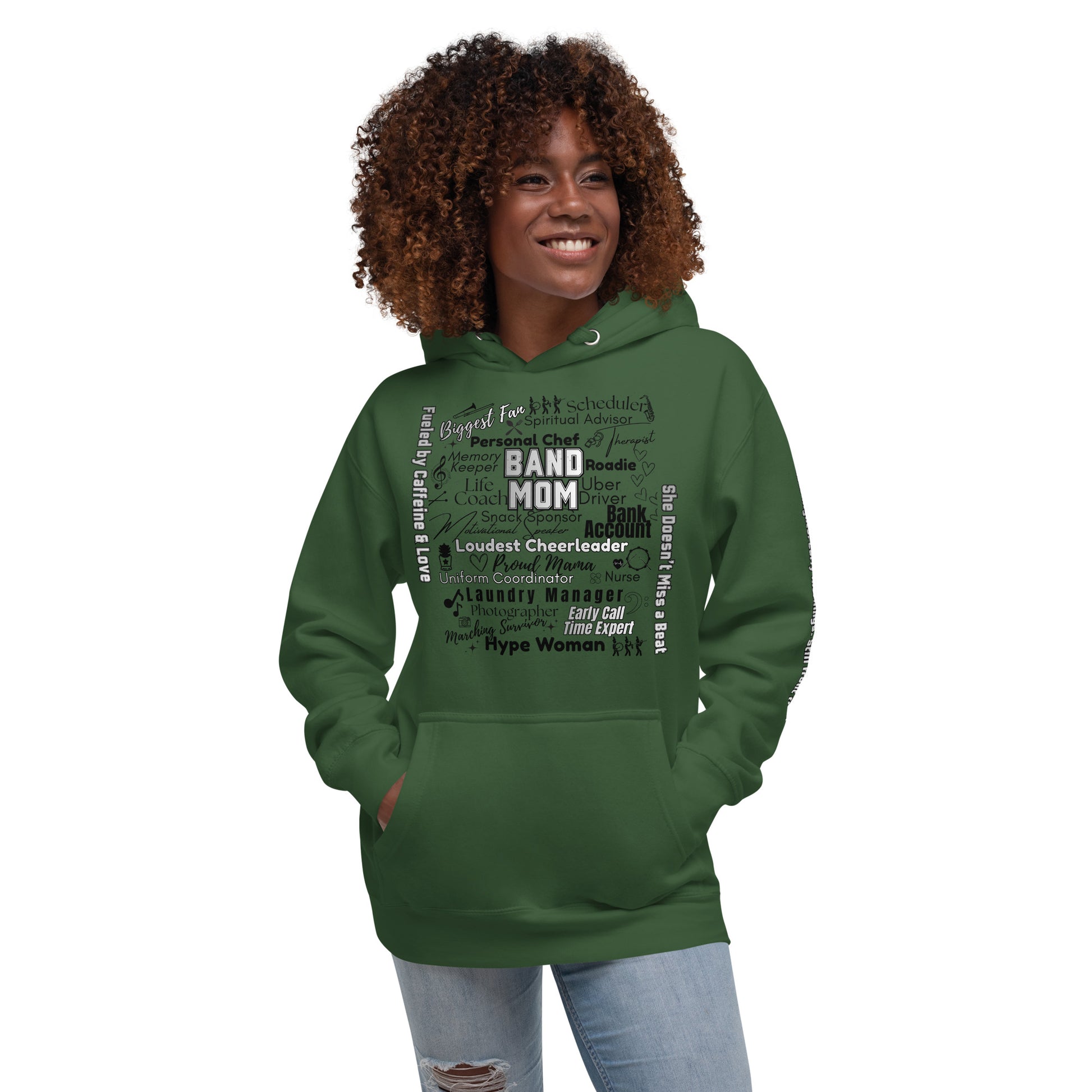 Band Mom All My Roles Hoodie – Sports Mom Merch Product mockup