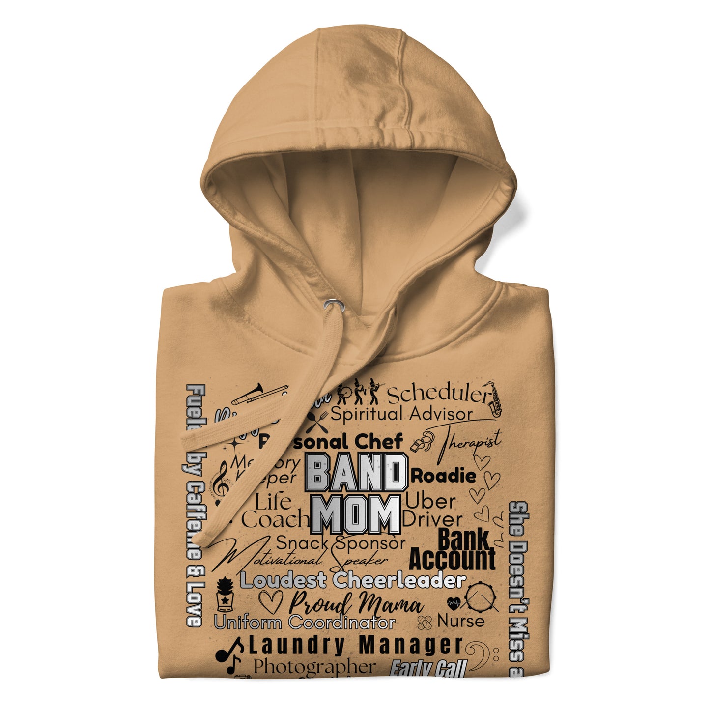 Band Mom All My Roles Hoodie – Sports Mom Merch Product mockup