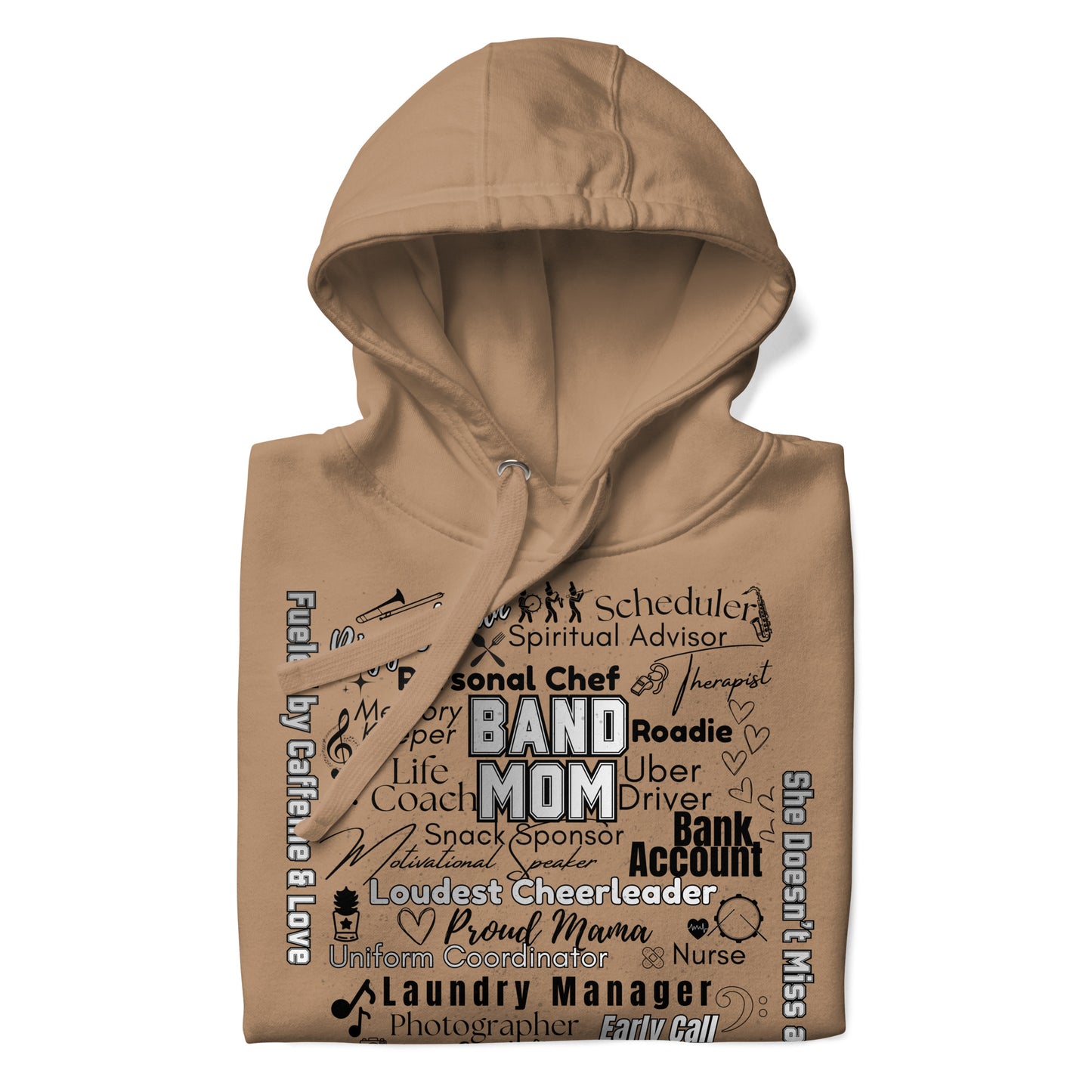 Band Mom All My Roles Hoodie – Sports Mom Merch Product mockup