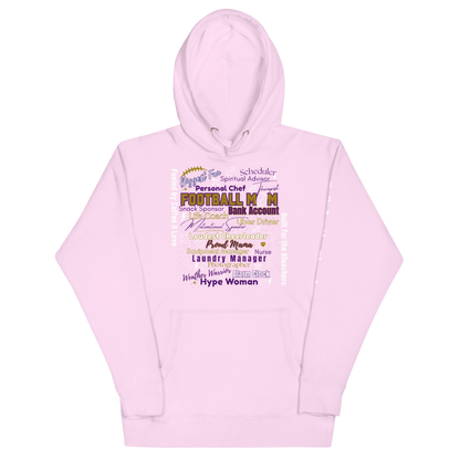 Football Mom All My Roles Hoodie – Sports Mom Merch
