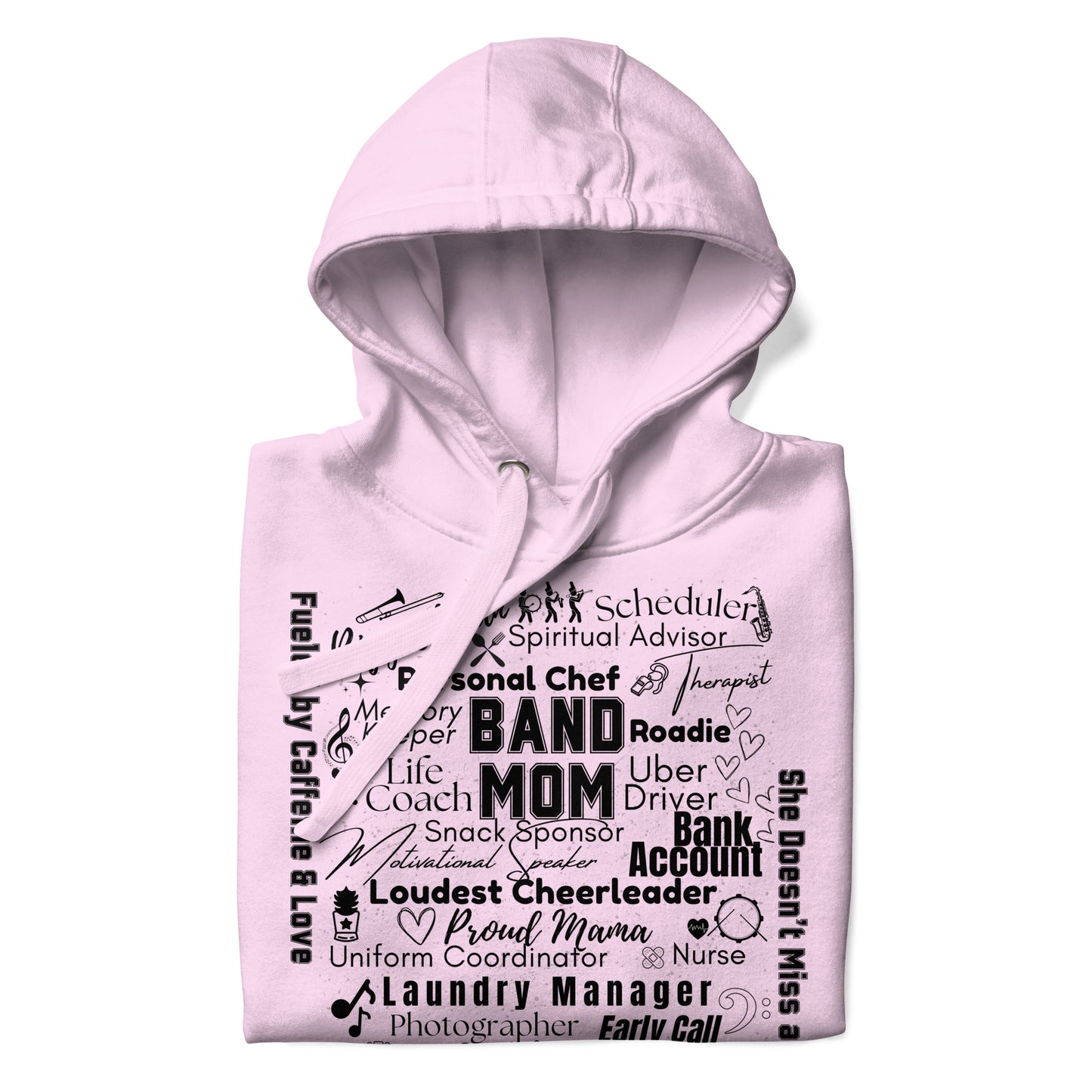 Band Mom All My Roles Hoodie – Sports Mom Merch Product mockup