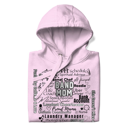 Band Mom All My Roles Hoodie – Sports Mom Merch Product mockup