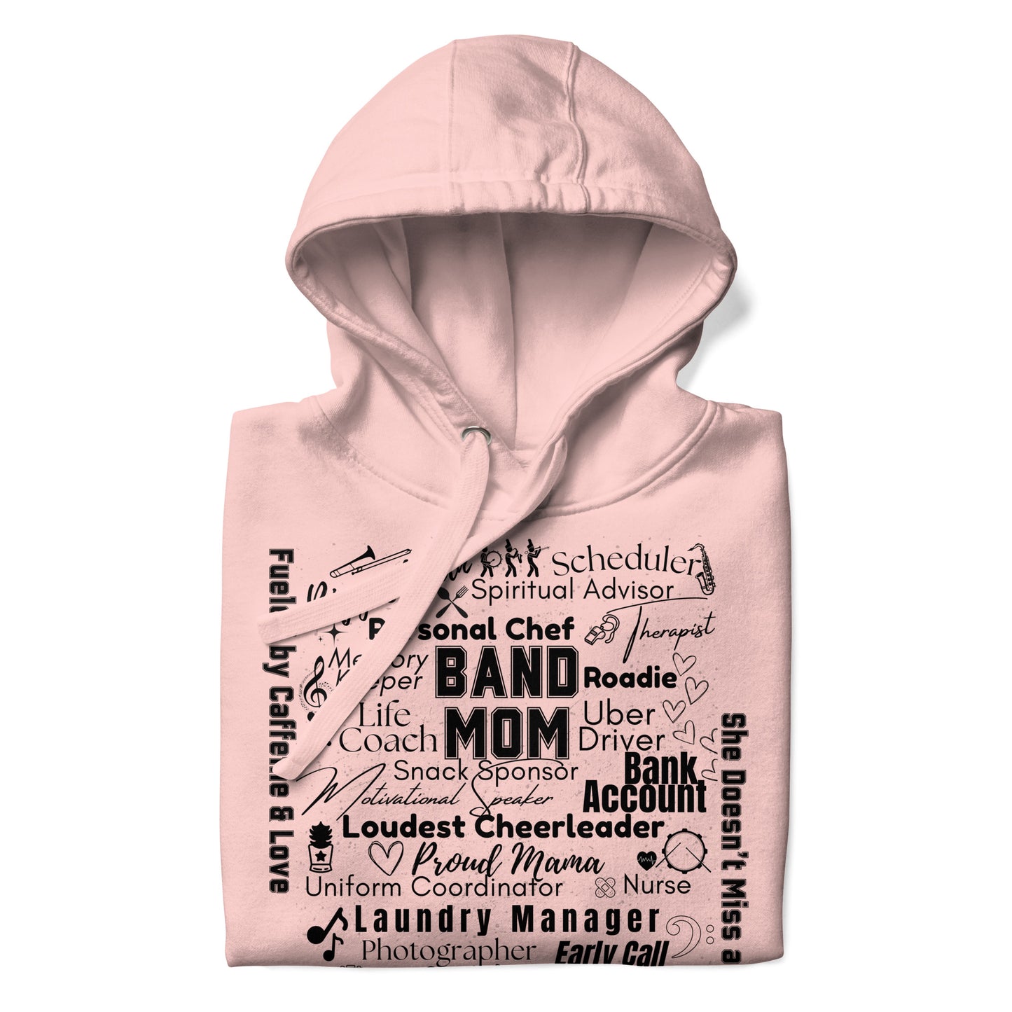 Band Mom All My Roles Hoodie – Sports Mom Merch Product mockup