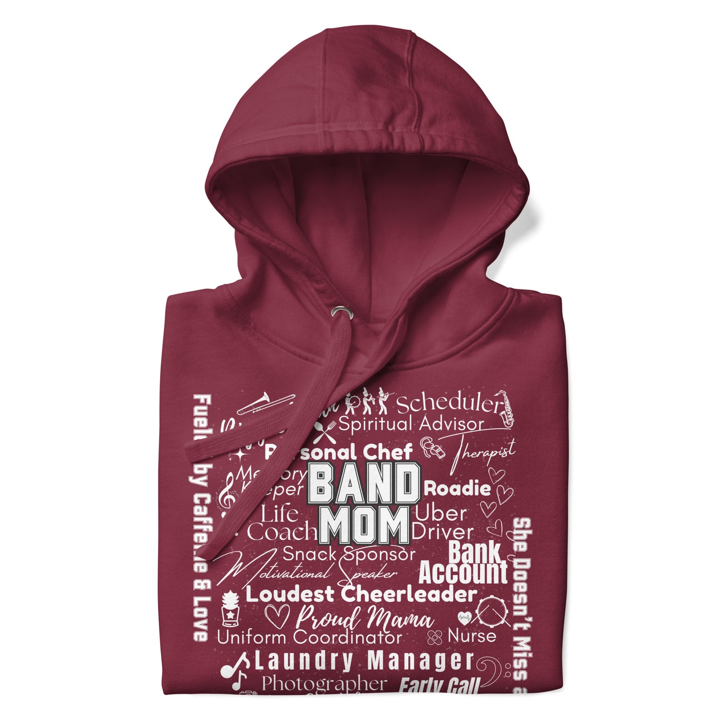 Band Mom All My Roles Hoodie – Sports Mom Merch Product mockup